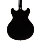 D'Angelico Excel DC Tour Semi-Hollow Electric Guitar With Supro Bolt Bucker Pickups and Stopbar Tailpiece Solid Black