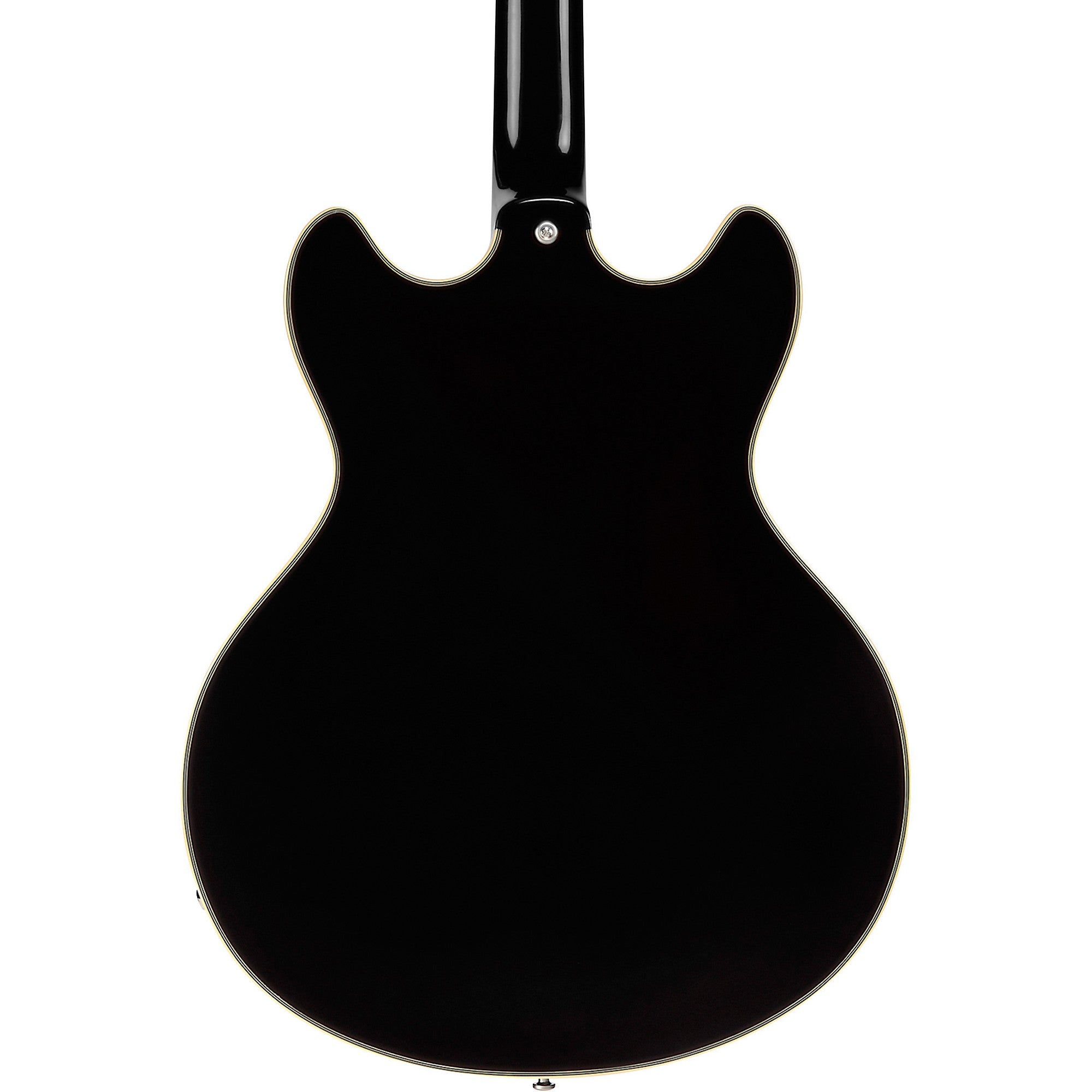 D'Angelico Excel DC Tour Semi-Hollow Electric Guitar With Supro Bolt Bucker Pickups and Stopbar Tailpiece Solid Black