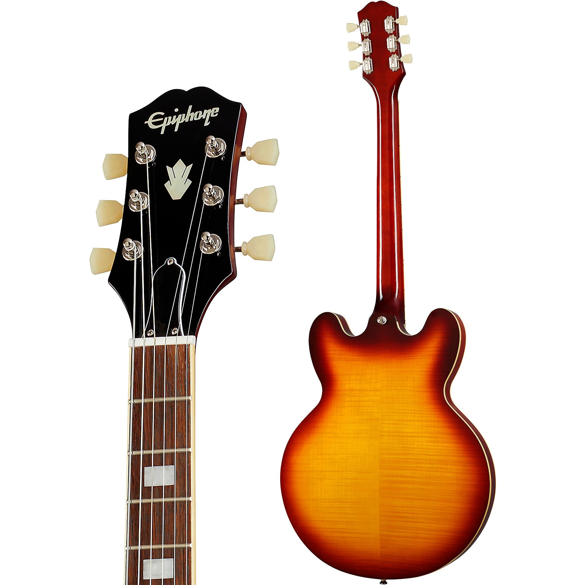 Epiphone ES-335 Figured Semi-Hollow Electric Guitar Raspberry Tea Burst