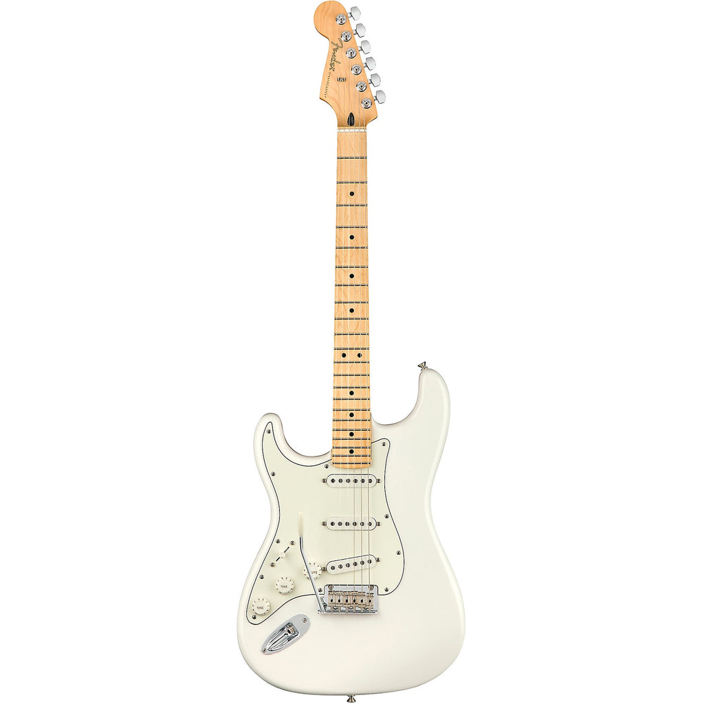 Fender Player Stratocaster Maple Fingerboard Left-Handed Electric Guitar Polar White