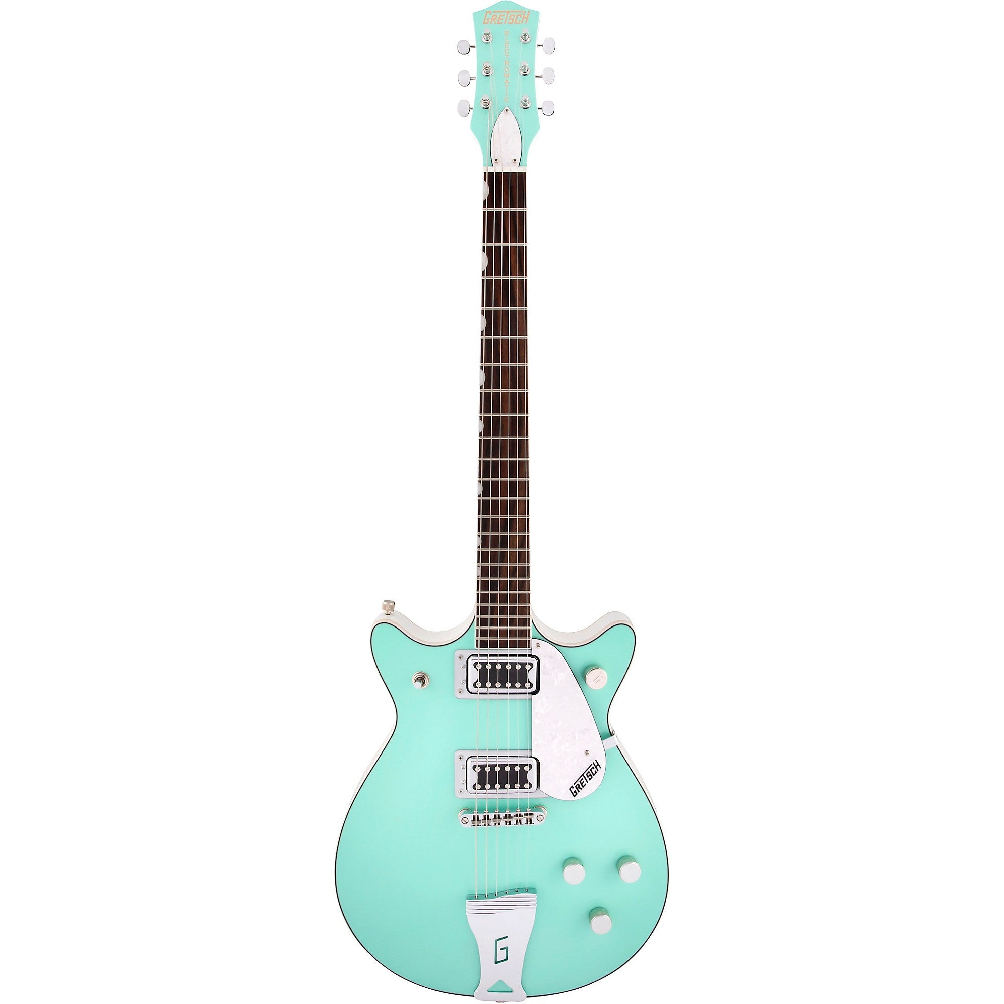 Gretsch Guitars G5237 Electromatic Double Jet FT Electric Guitar Surf Green and White