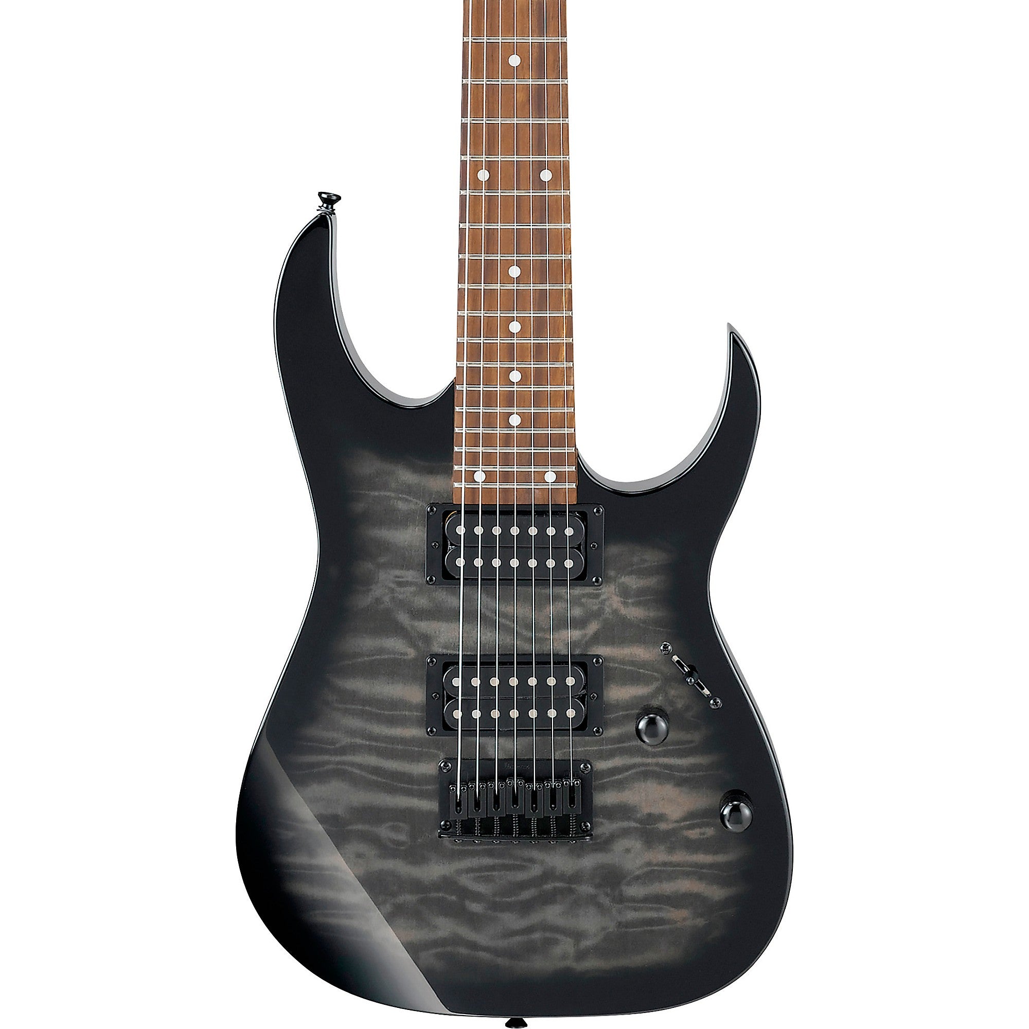 Ibanez GRG7221QA 7-String Electric Guitar Transparent Black Sunburst