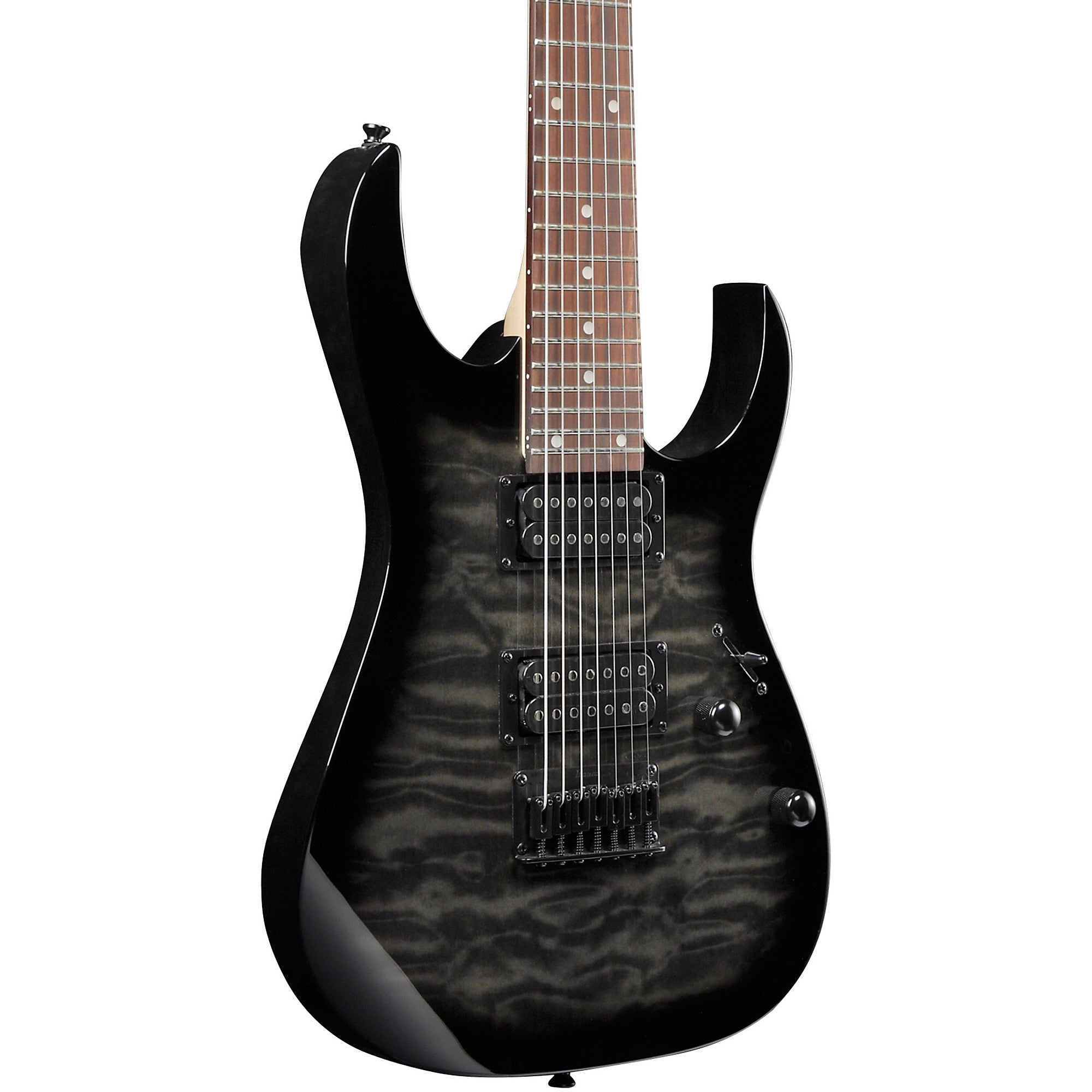 Ibanez GRG7221QA 7-String Electric Guitar Transparent Black Sunburst
