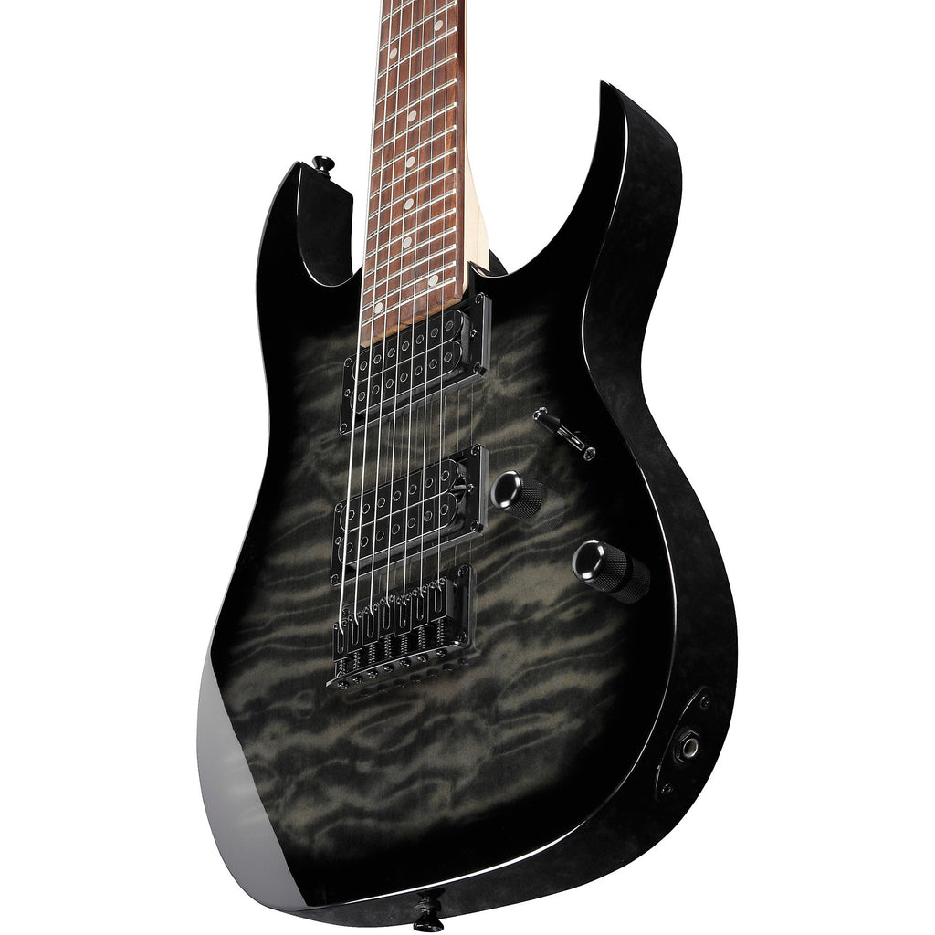 Ibanez GRG7221QA 7-String Electric Guitar Transparent Black Sunburst