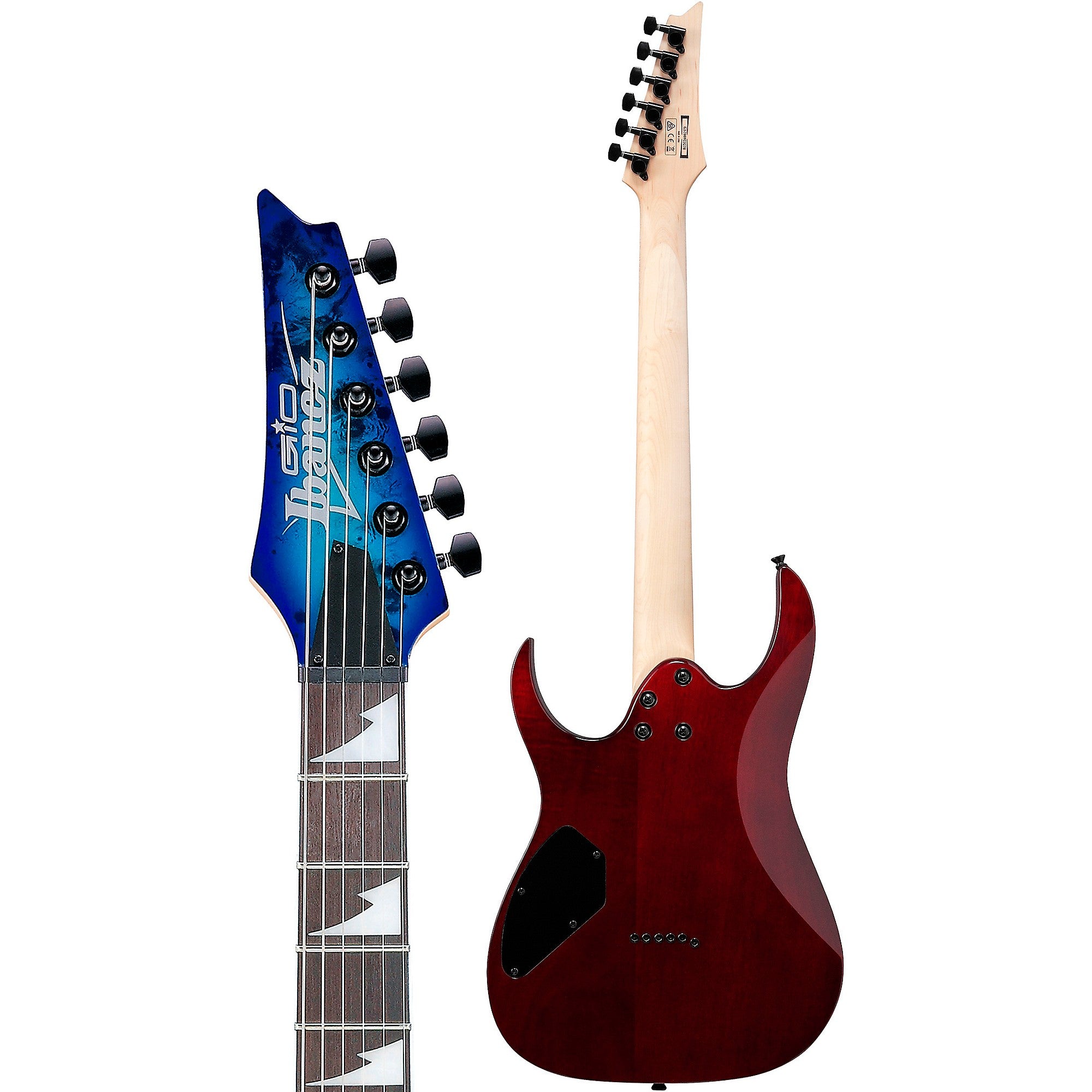 Ibanez GRGR221PA GRG Series 6-String Electric Guitar Aqua Burst