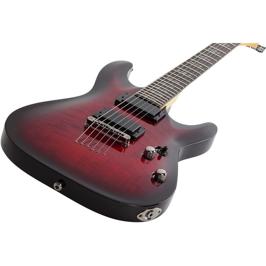 Schecter Guitar Research Demon-6 Electric Guitar Crimson Red Burst