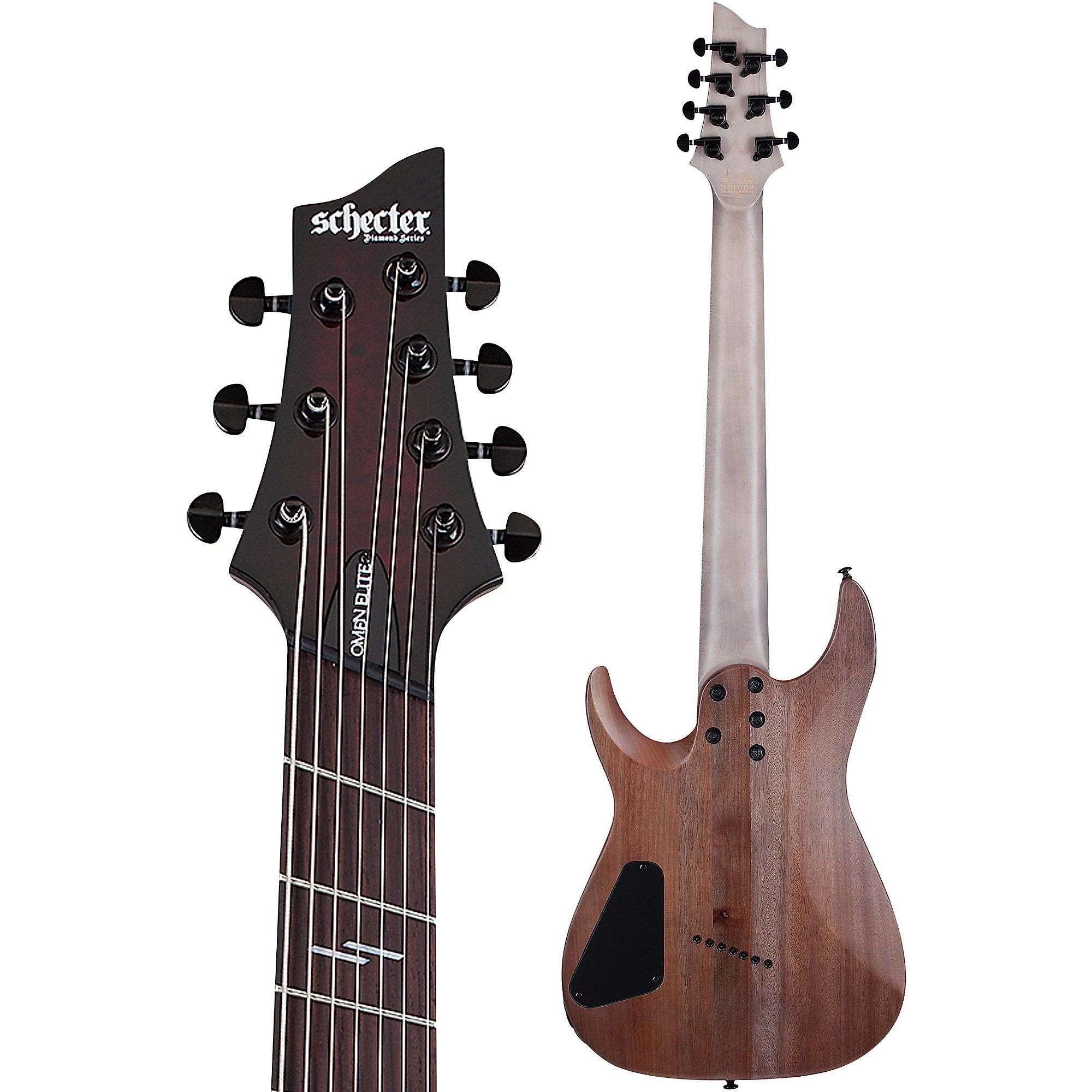 Schecter Guitar Research Omen Elite-7 MS Electric Guitar Black Cherry Burst