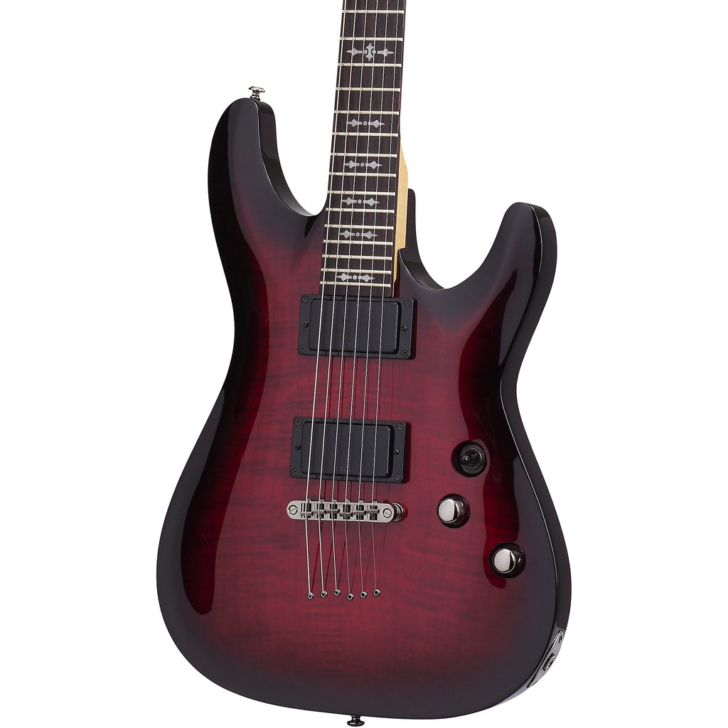 Schecter Guitar Research Demon-6 Electric Guitar Crimson Red Burst