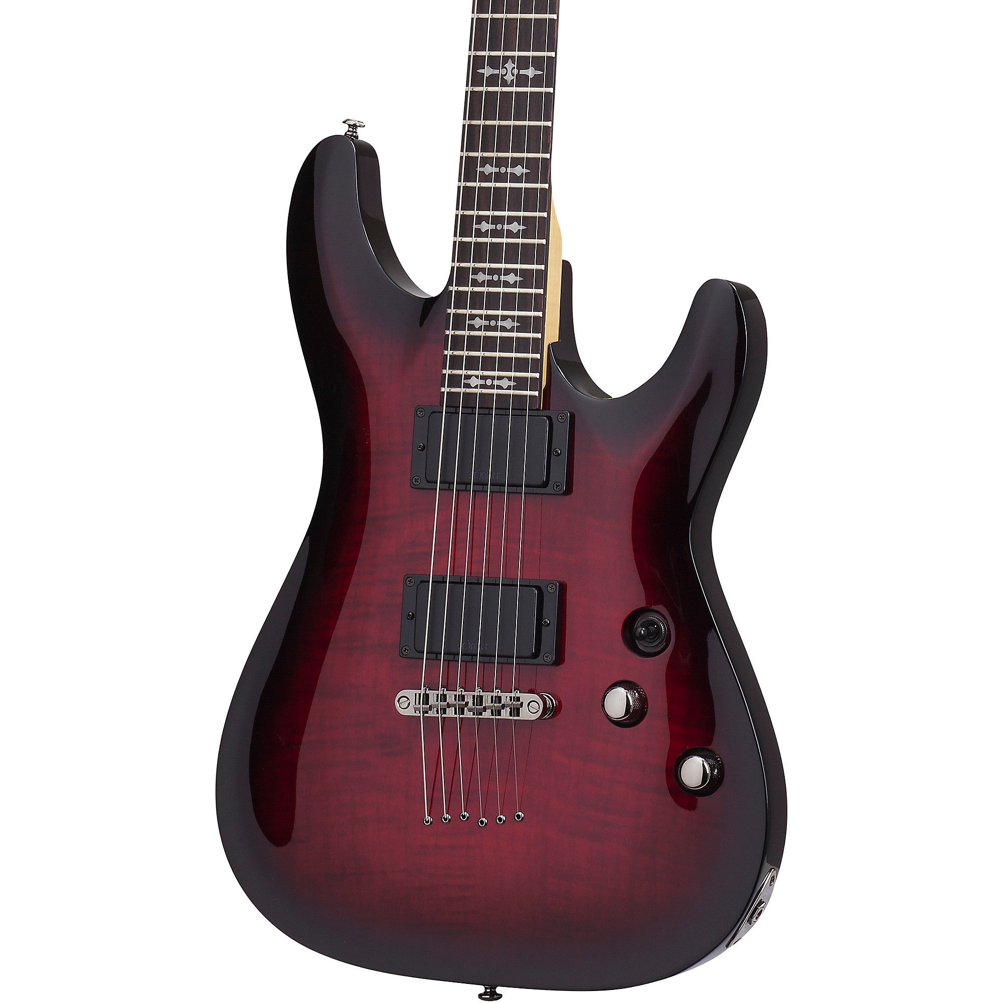 Schecter Guitar Research Demon-6 Electric Guitar Crimson Red Burst