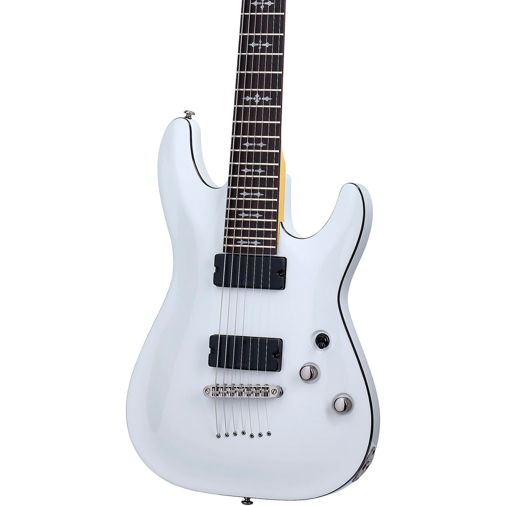 Schecter Guitar Research Demon-7 7-String Electric Guitar Vintage White