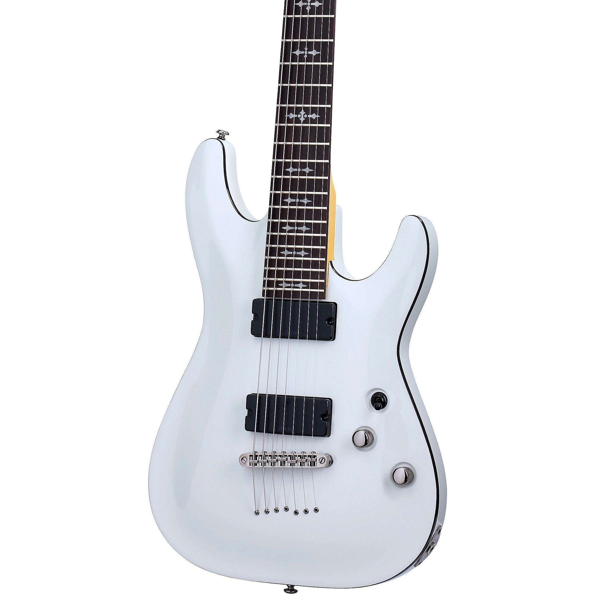 Schecter Guitar Research Demon-7 7-String Electric Guitar Vintage White