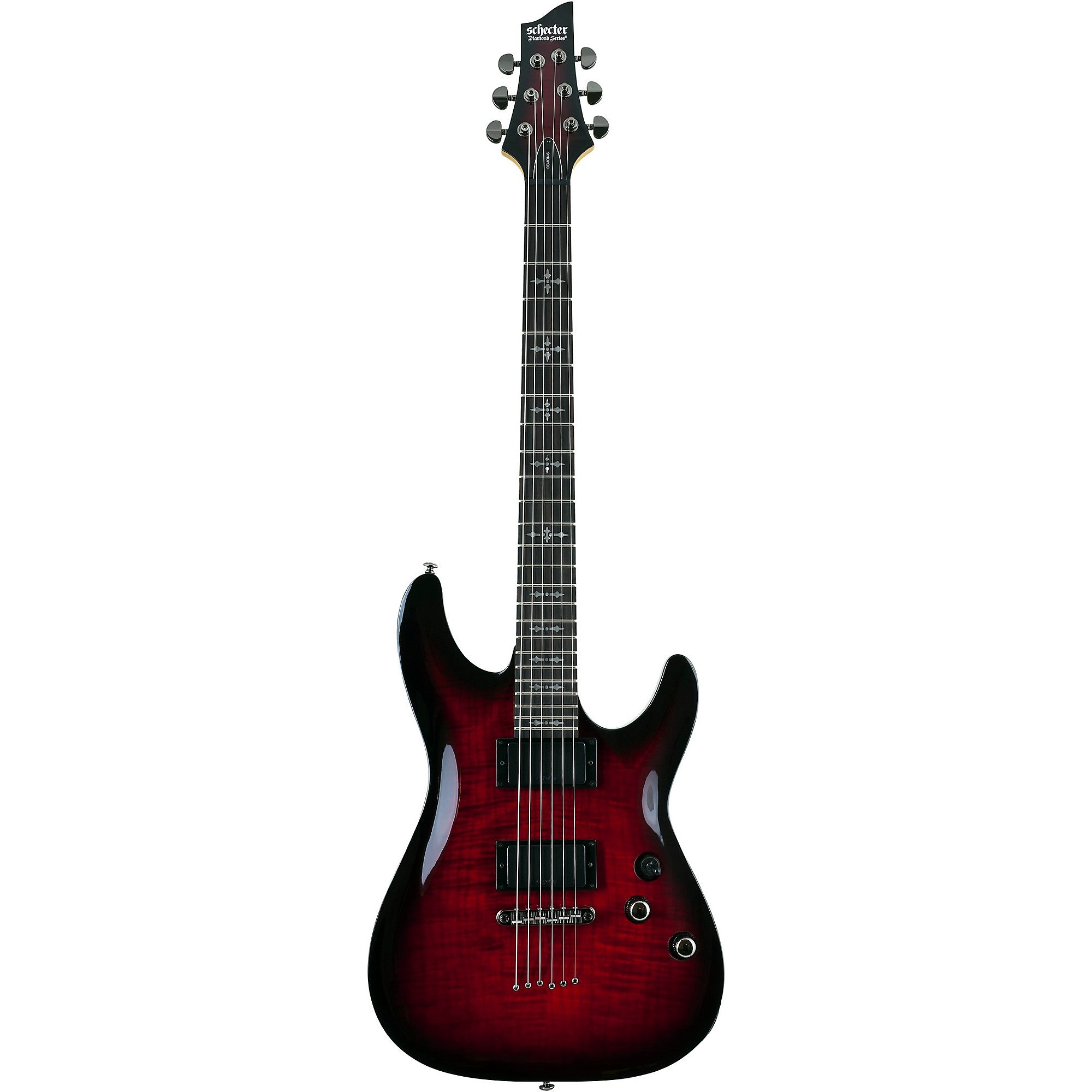 Schecter Guitar Research Demon-6 Electric Guitar Crimson Red Burst