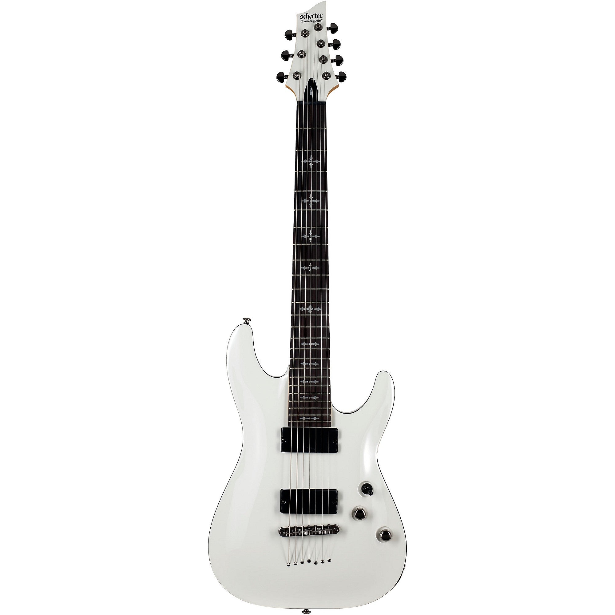 Schecter Guitar Research Demon-7 7-String Electric Guitar Vintage White
