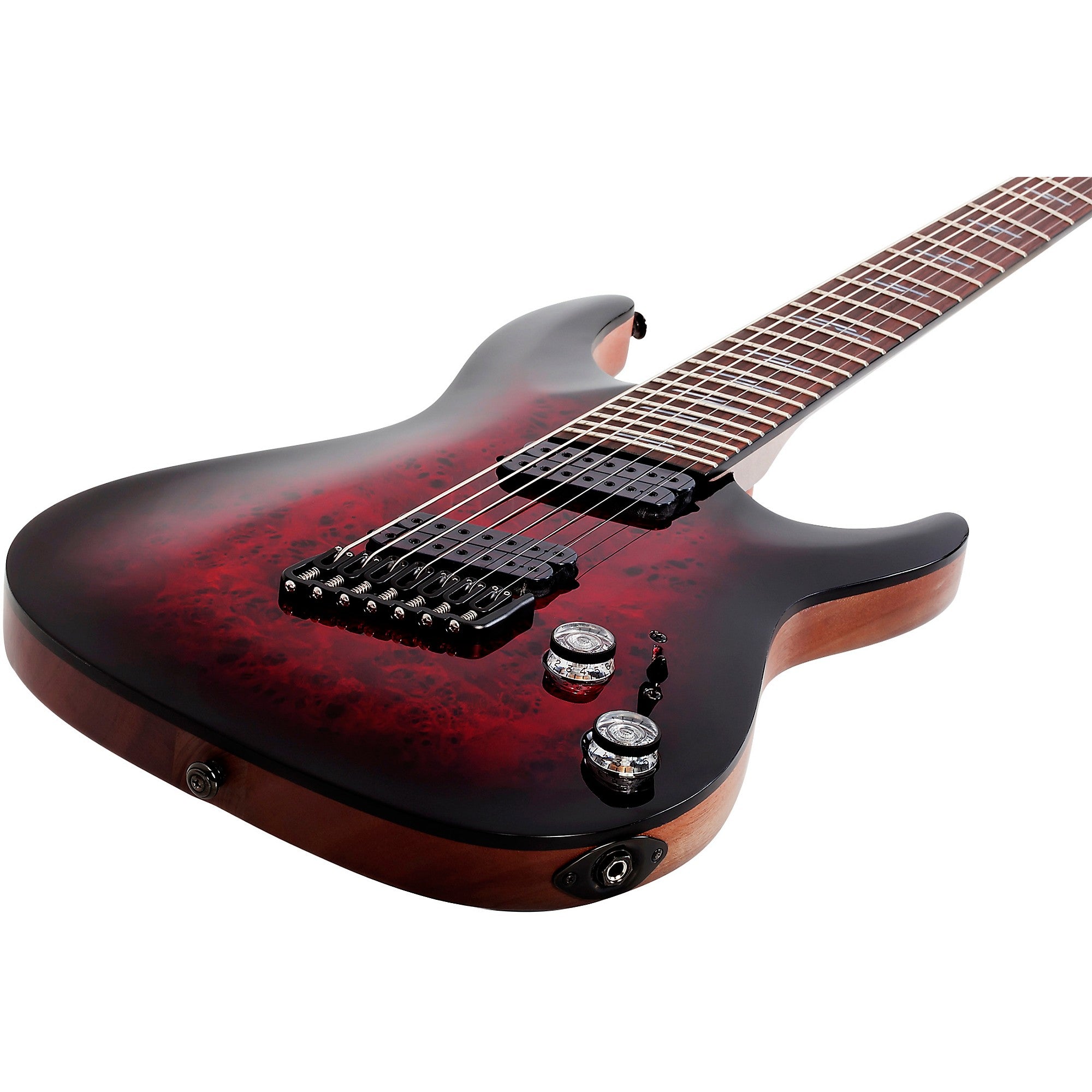 Schecter Guitar Research Omen Elite-7 MS Electric Guitar Black Cherry Burst