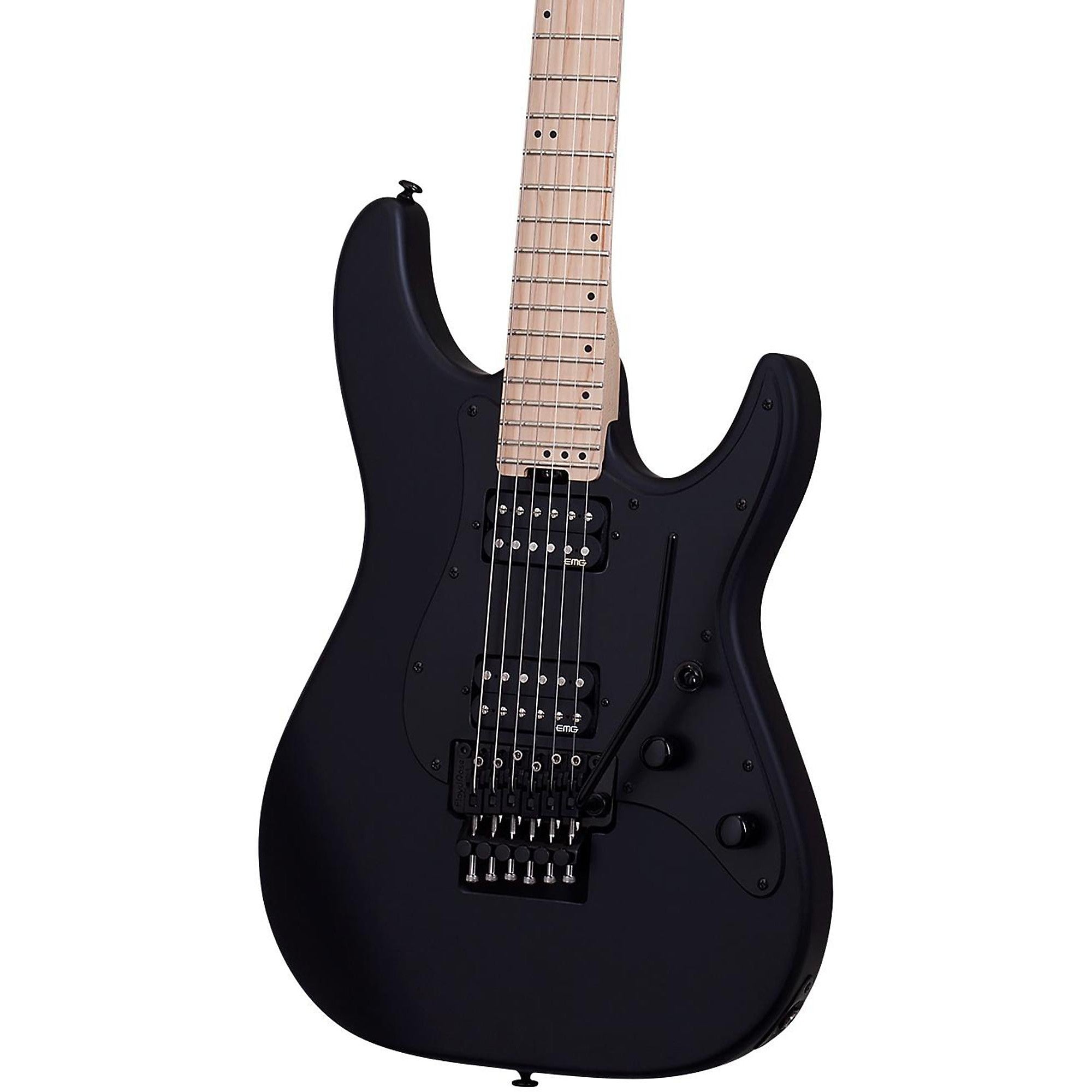 Schecter Guitar Research Sun Valley Super Shredder FR SFG Electric Guitar Satin Black Black Pickguard