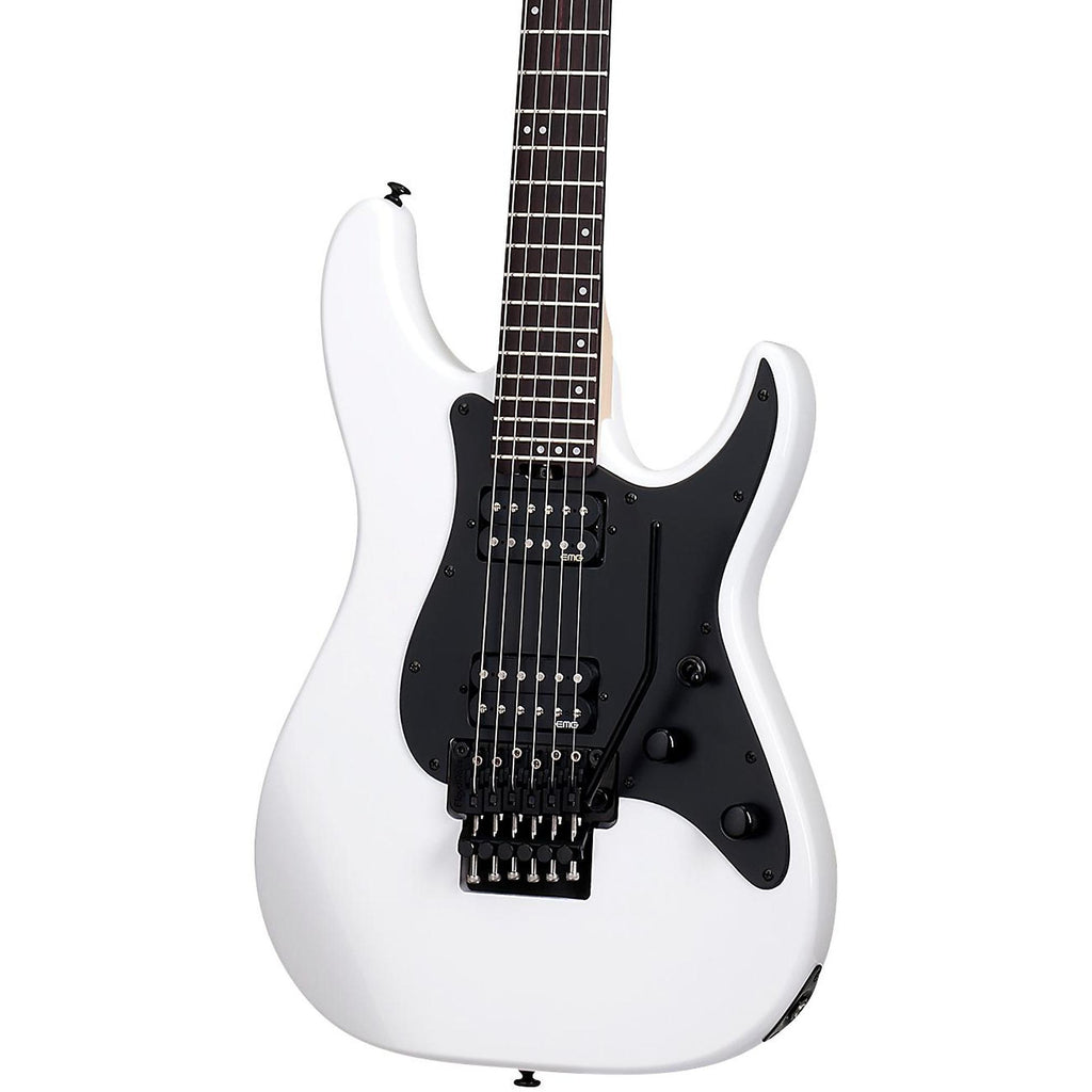 Schecter Guitar Research Sun Valley Super Shredder FR SFG Electric Guitar Gloss White Black Pickguard