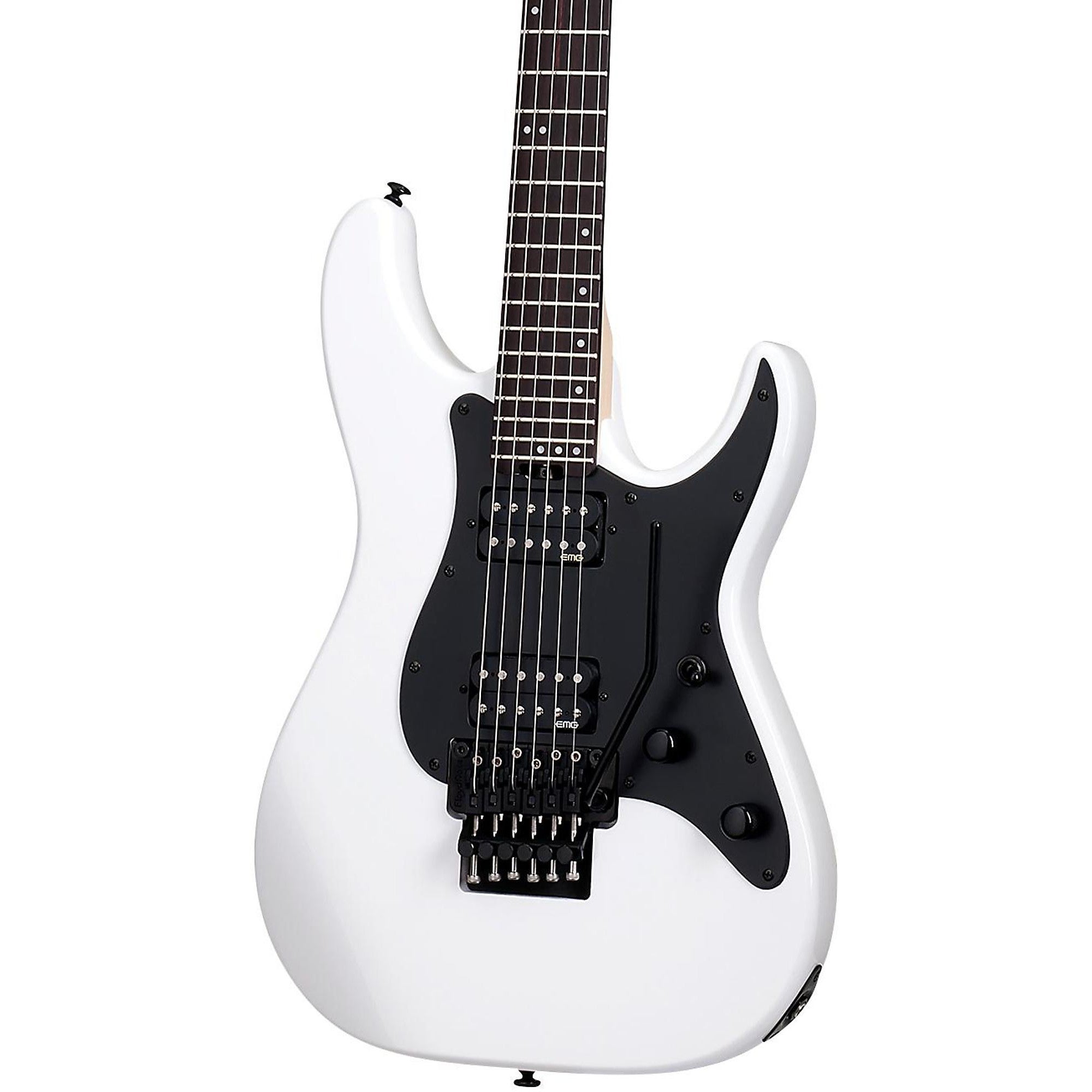 Schecter Guitar Research Sun Valley Super Shredder FR SFG Electric Guitar Gloss White Black Pickguard