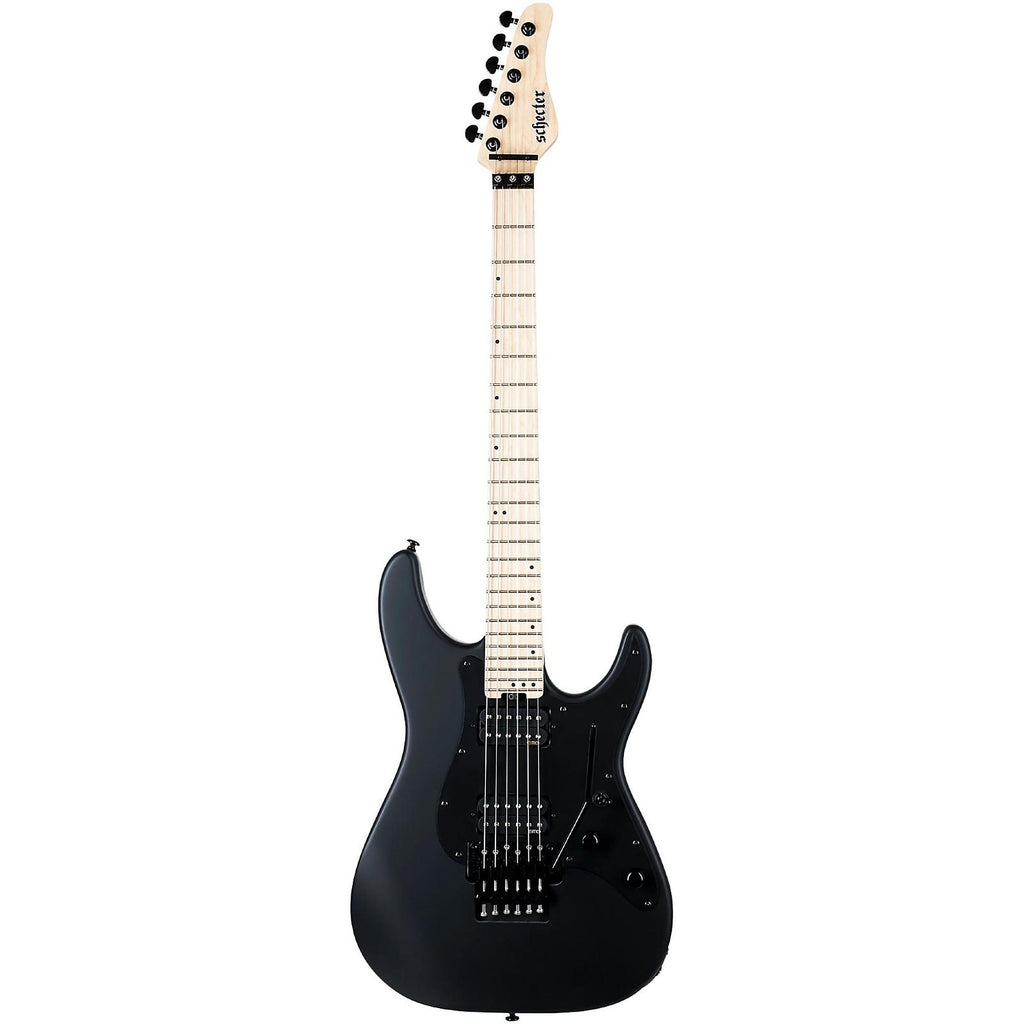 Schecter Guitar Research Sun Valley Super Shredder FR SFG Electric Guitar Satin Black Black Pickguard