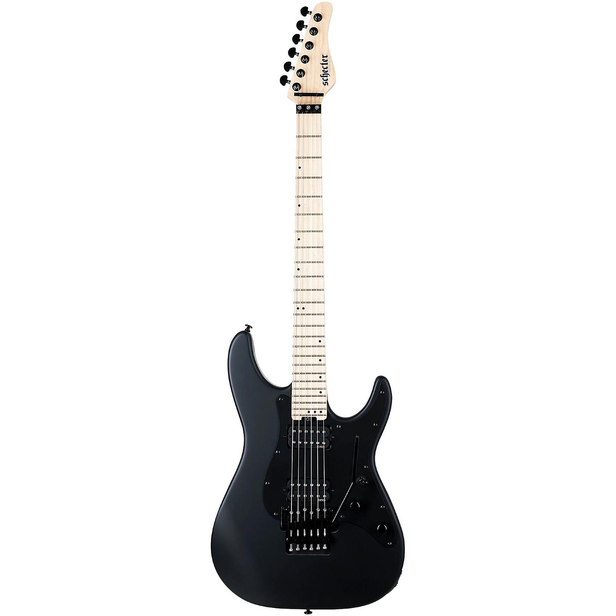 Schecter Guitar Research Sun Valley Super Shredder FR SFG Electric Guitar Satin Black Black Pickguard