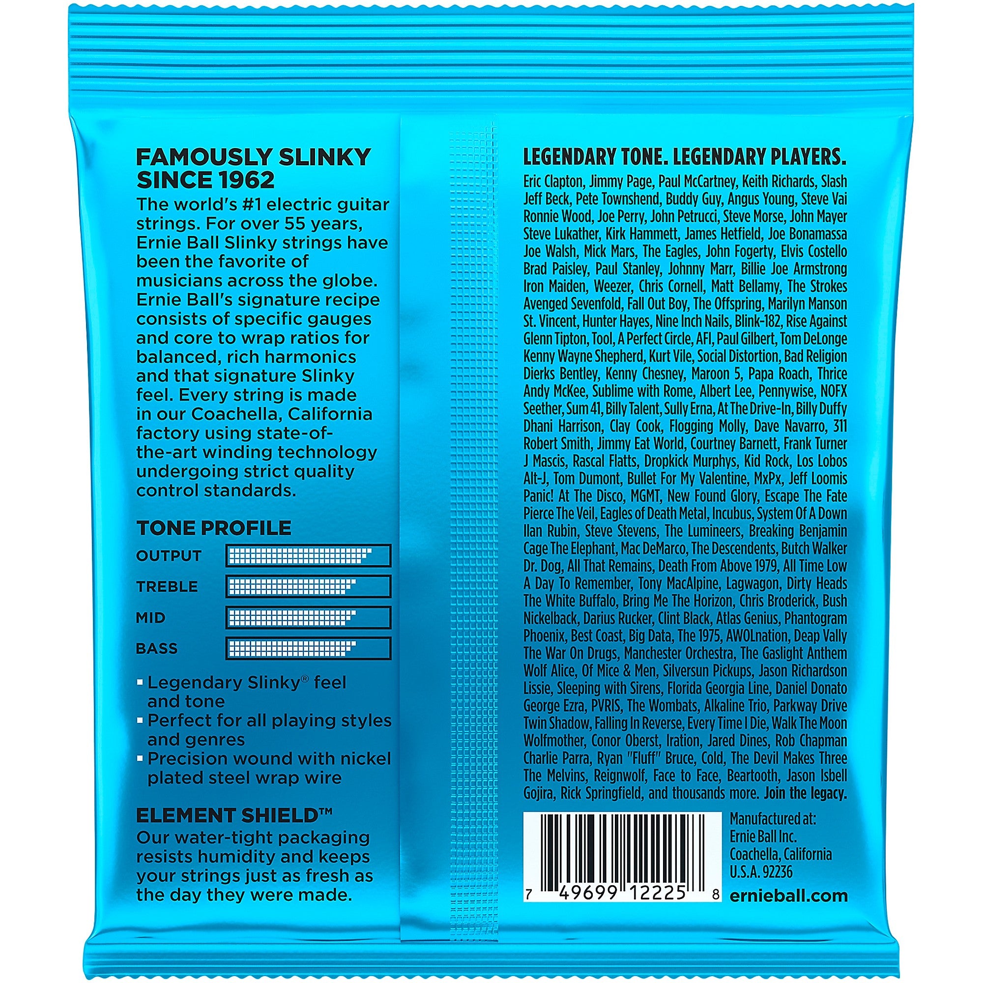 Ernie Ball 2225 Nickel Extra Slinky Electric Guitar Strings