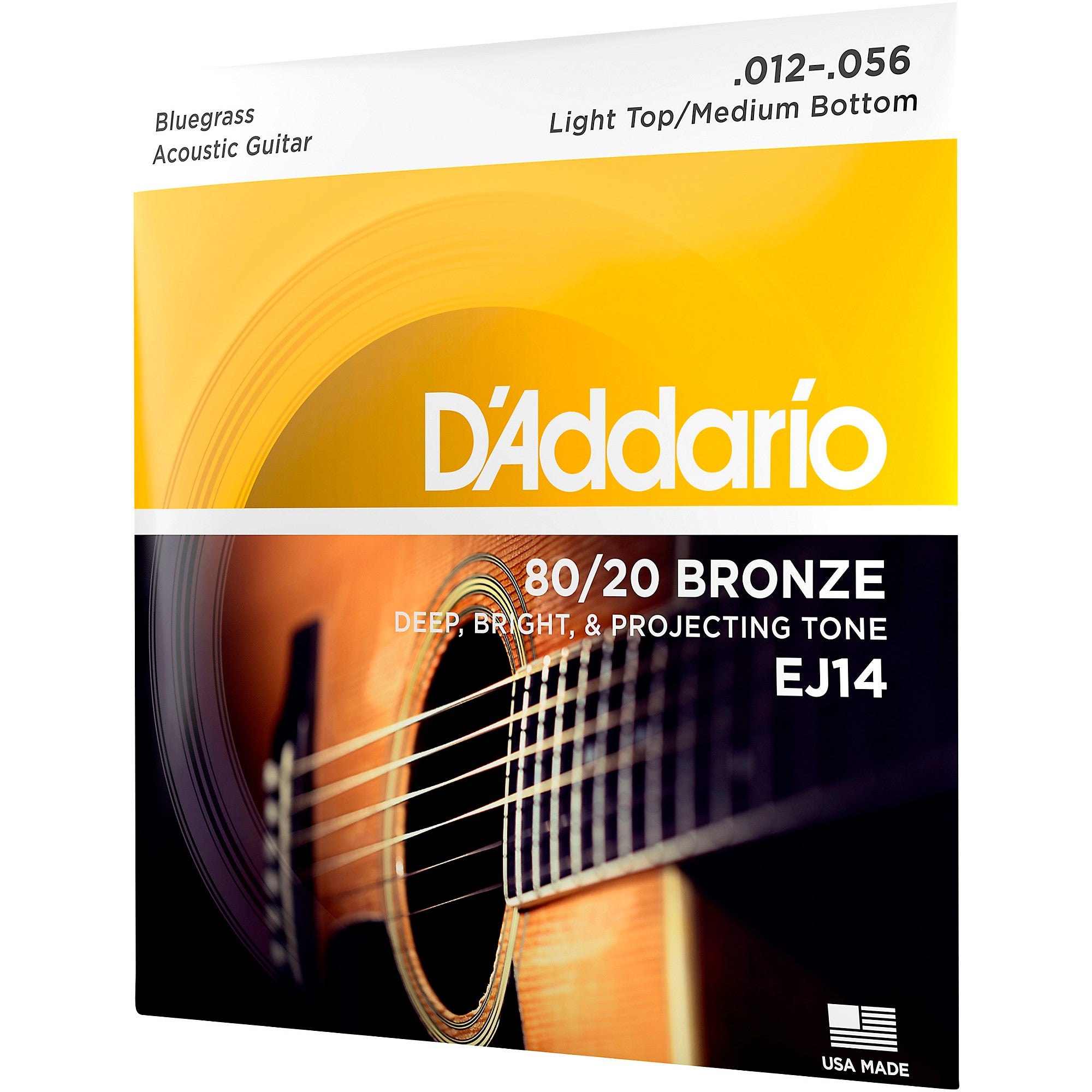 D'Addario EJ14 80/20 Bronze Bluegrass Medium Light Acoustic Guitar Strings