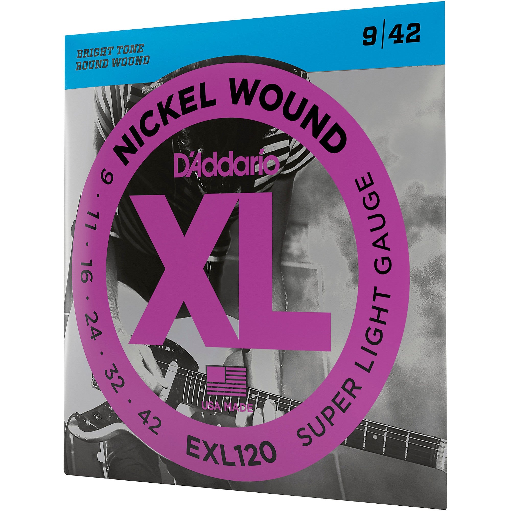 D'Addario EXL120 Nickel Super Light Electric Guitar Strings Single-Pack