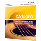 D'Addario EJ19 Phosphor Bronze Bluegrass Medium Light Acoustic Guitar Strings