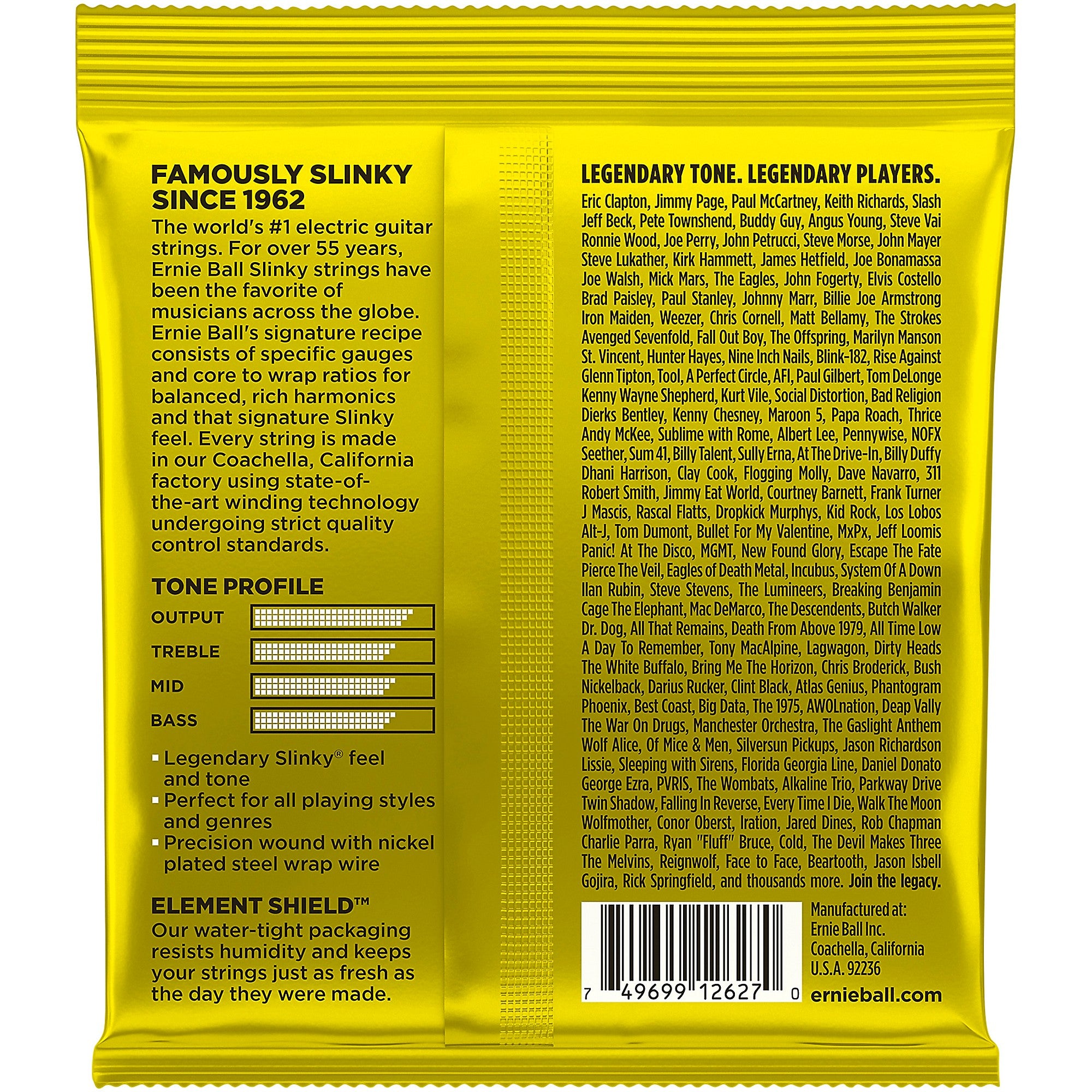 Ernie Ball 2627 Nickel Beefy Slinky Drop Tuning Electric Guitar Strings