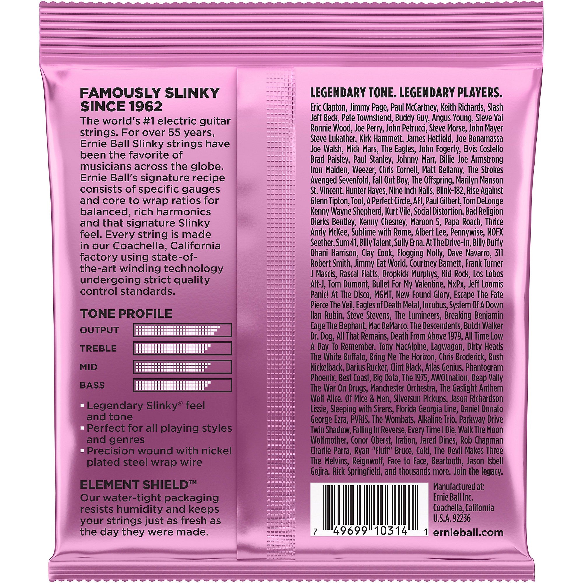 Ernie Ball Mega Slinky Nickel Wound Electric Guitar Strings - Gauge 10.5 - 48