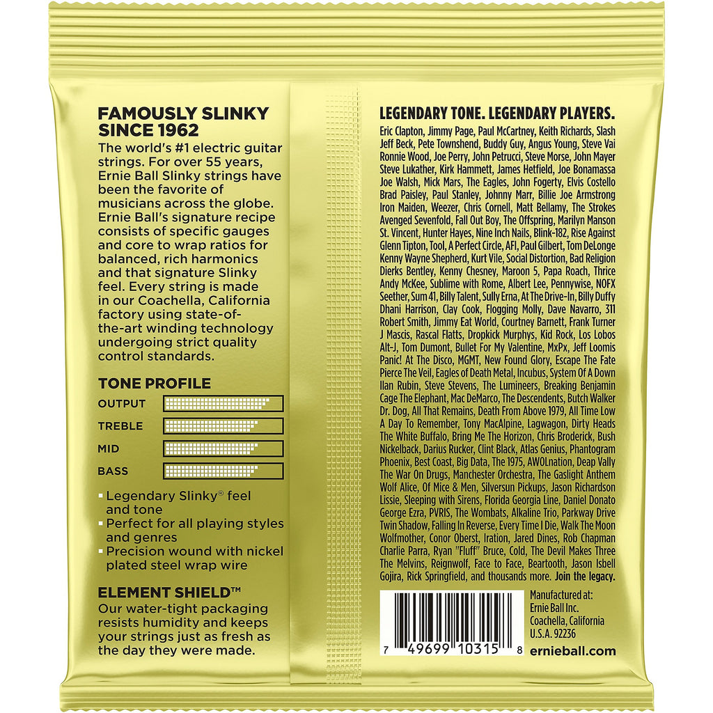 Ernie Ball Mammoth Slinky Nickel Wound Electric Guitar Strings, Gauge 12 - 62