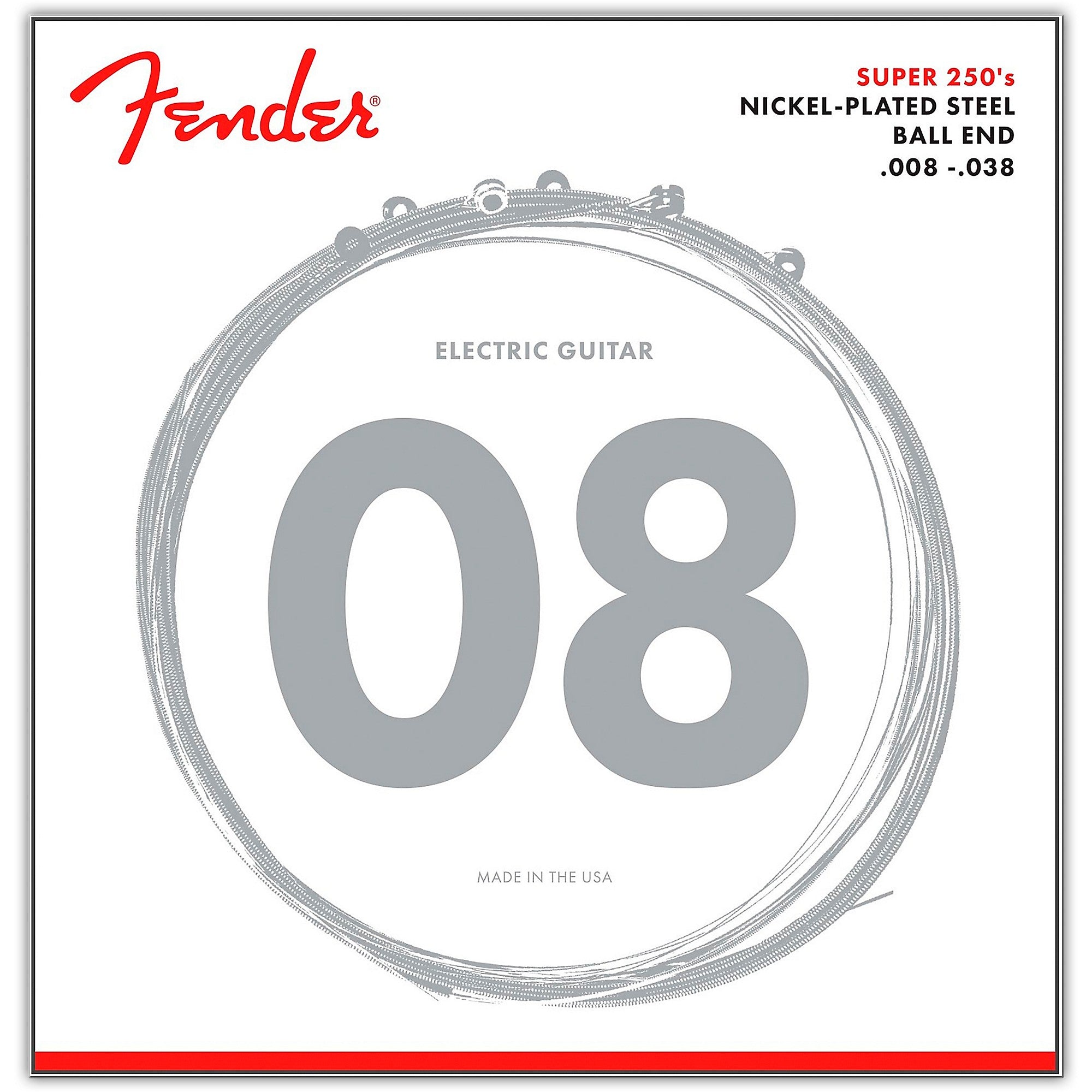 Fender 250XS Super 250 Nickel-Plated Steel Electric Guitar Strings - Extra Super Light