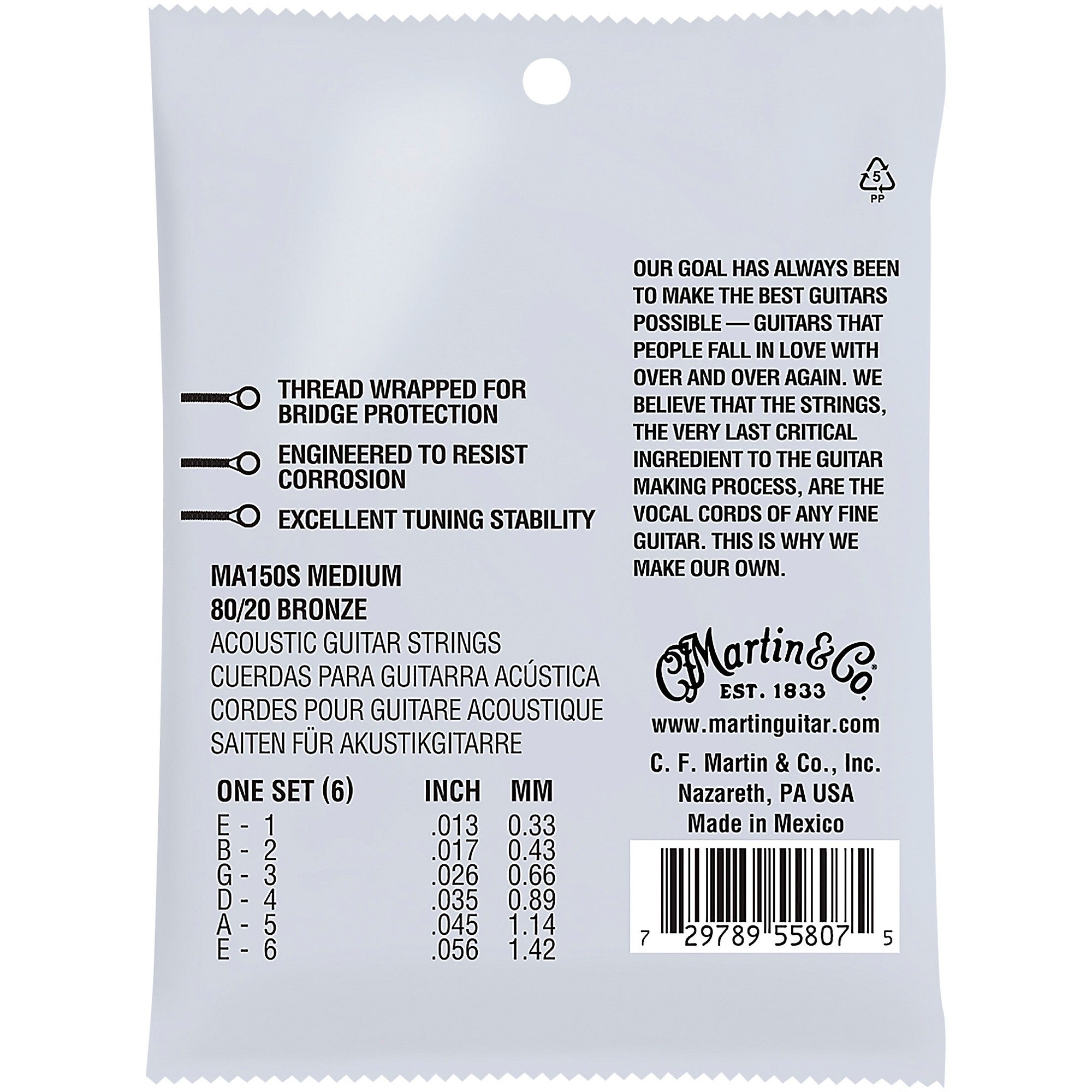 Martin MA150S Marquis 80/20 Bronze Medium Authentic Acoustic Silked Guitar Strings