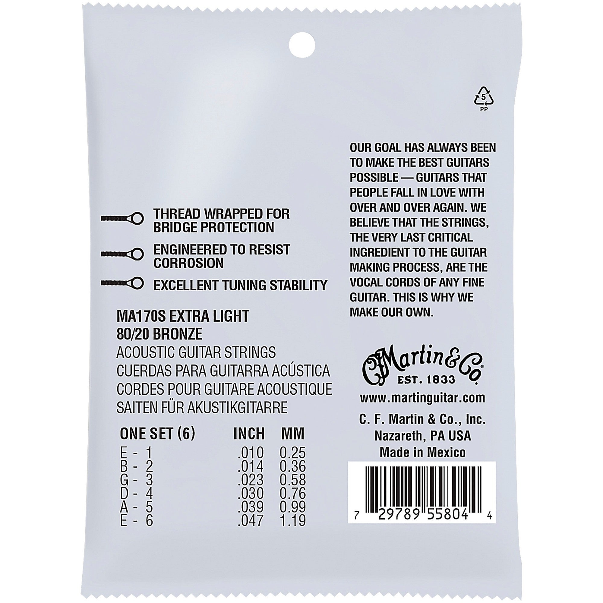 Martin MA170S Marquis 80/20 Bronze Extra-Light Authentic Acoustic Silked Guitar Strings