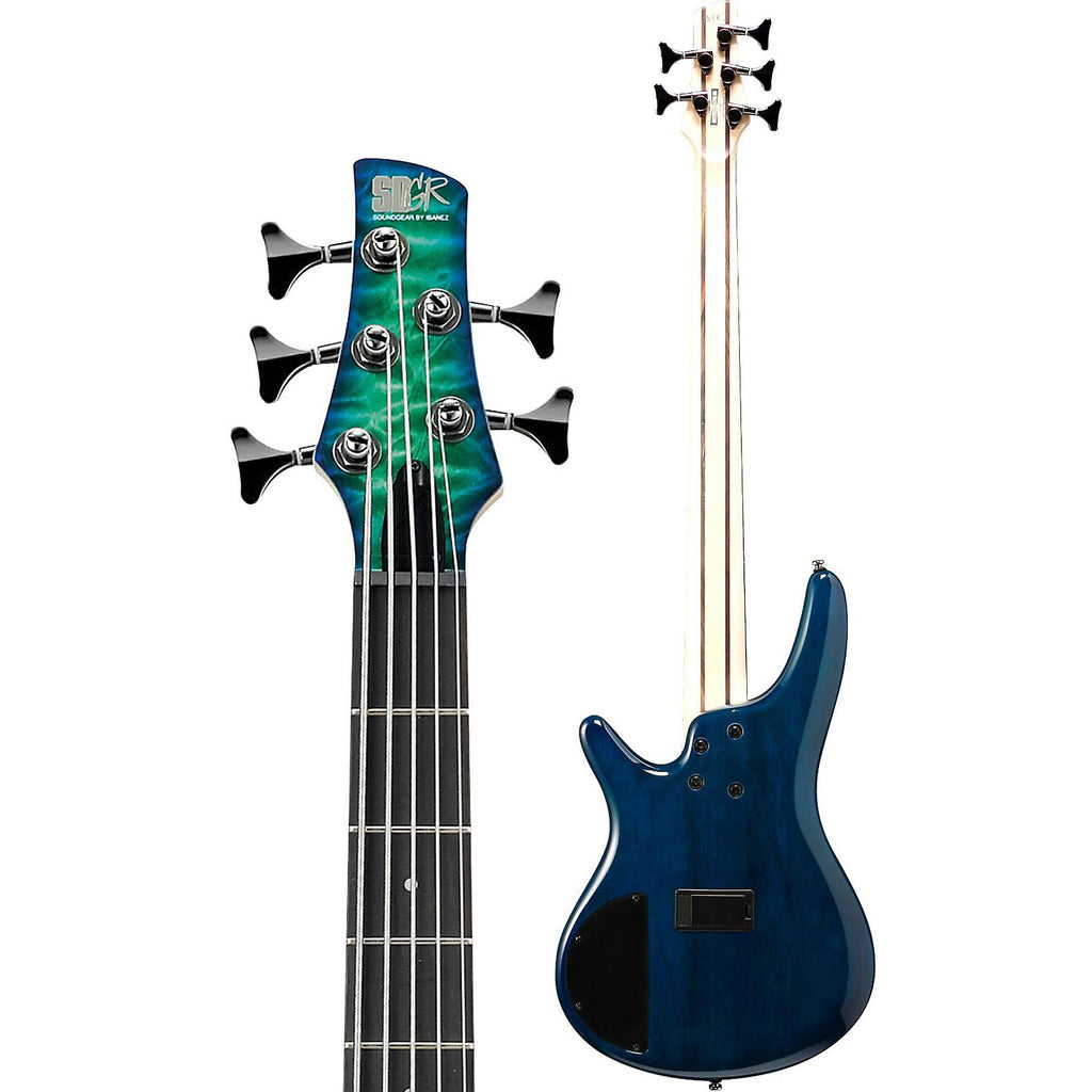 Ibanez SR405EQM Quilted Maple 5-String Electric Bass Guitar Surreal Blue Burst Gloss