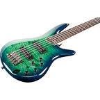 Ibanez SR405EQM Quilted Maple 5-String Electric Bass Guitar Surreal Blue Burst Gloss