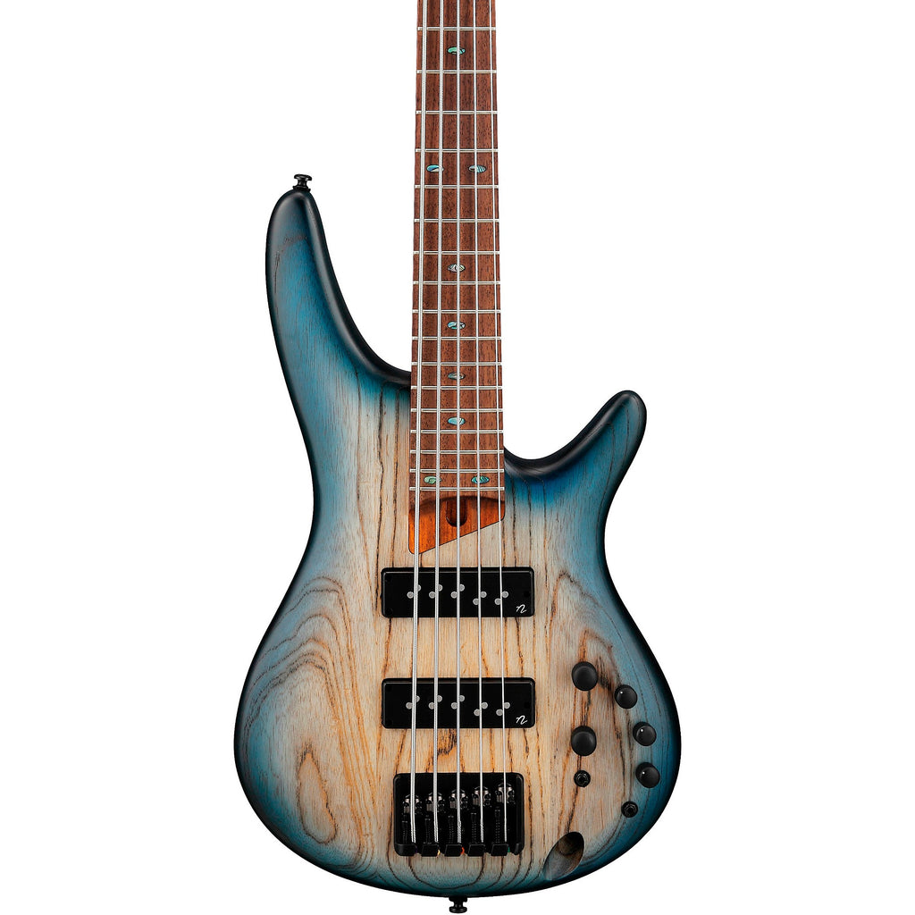 Ibanez SR605E 5-String Electric Bass Guitar Cosmic Blue Starburst Flat