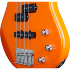 Mitchell MB100 Short-Scale Solidbody Electric Bass Guitar Orange