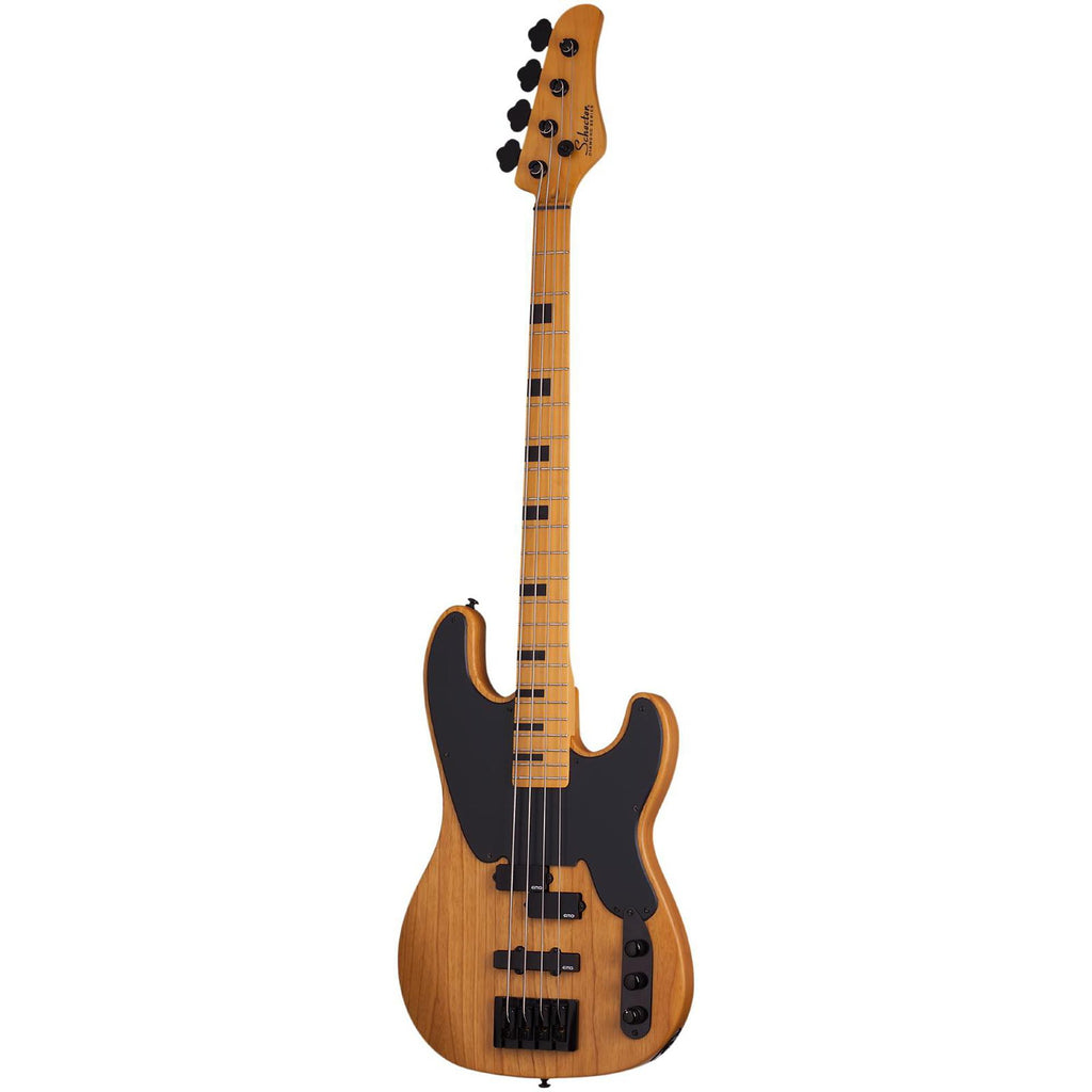 Schecter Guitar Research Model-T Session Electric Bass Guitar Satin Aged Natural