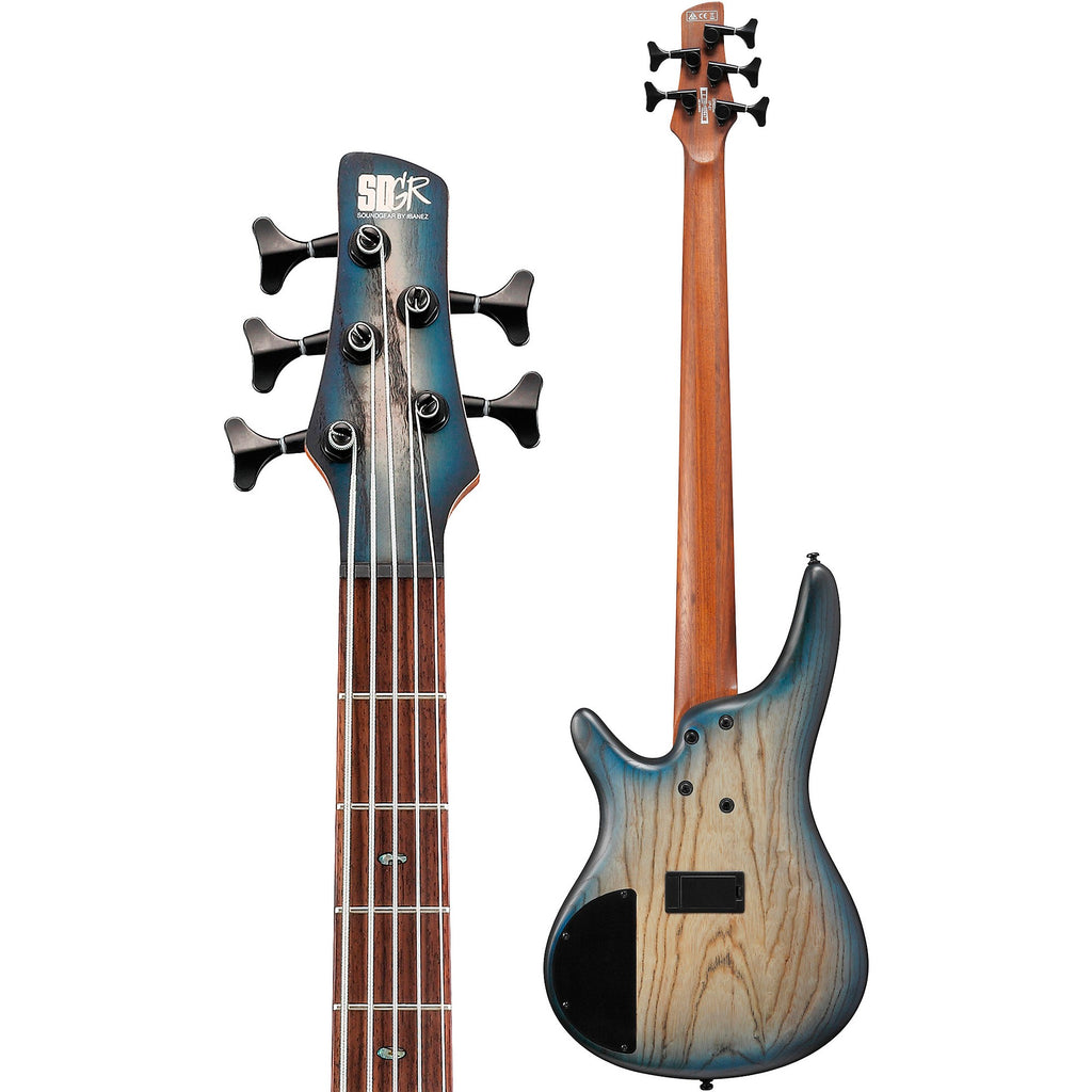 Ibanez SR605E 5-String Electric Bass Guitar Cosmic Blue Starburst Flat