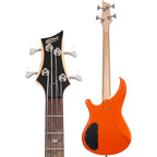 Mitchell MB100 Short-Scale Solidbody Electric Bass Guitar Orange