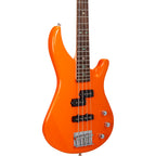 Mitchell MB100 Short-Scale Solidbody Electric Bass Guitar Orange