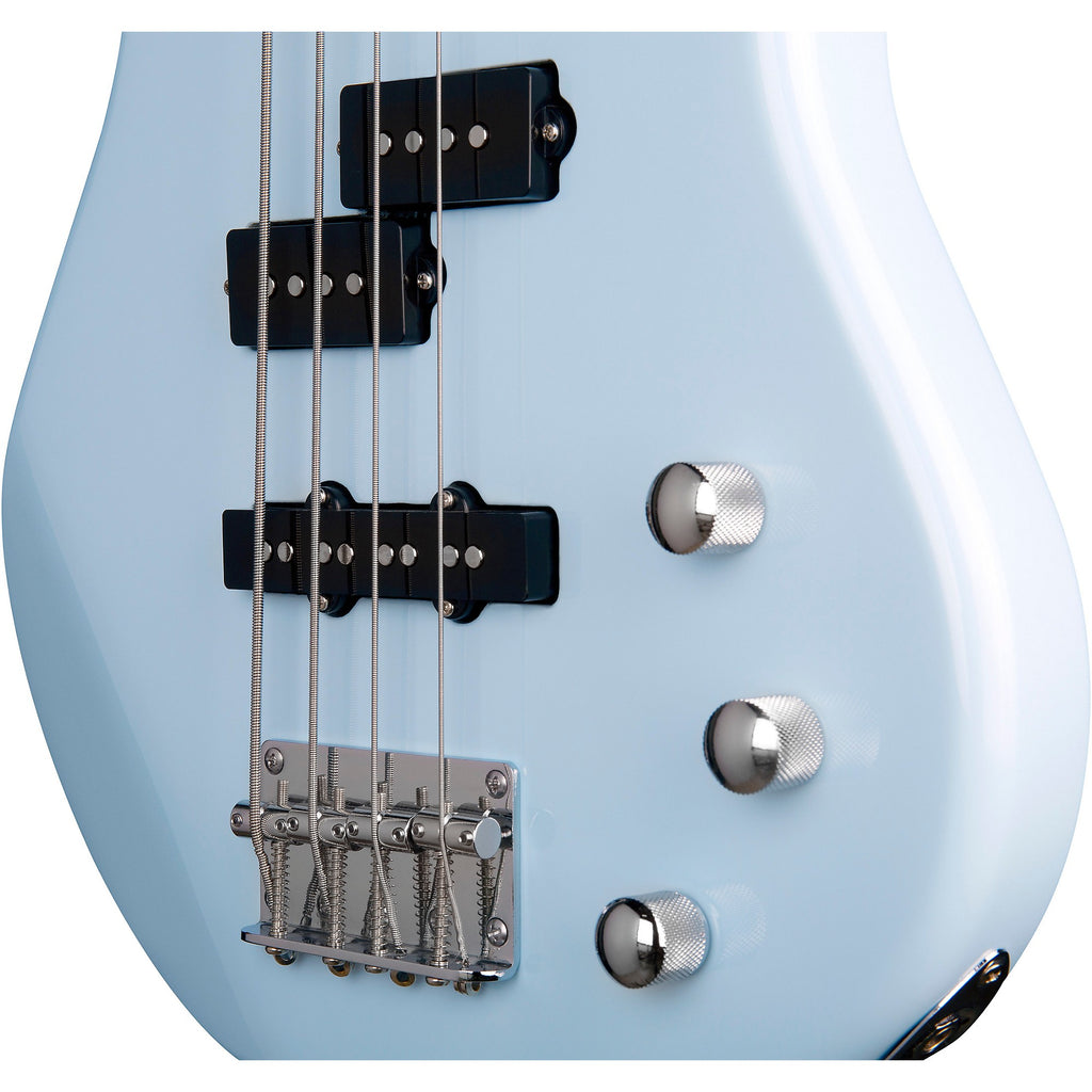 Mitchell MB100 Short-Scale Solidbody Electric Bass Guitar Powder Blue