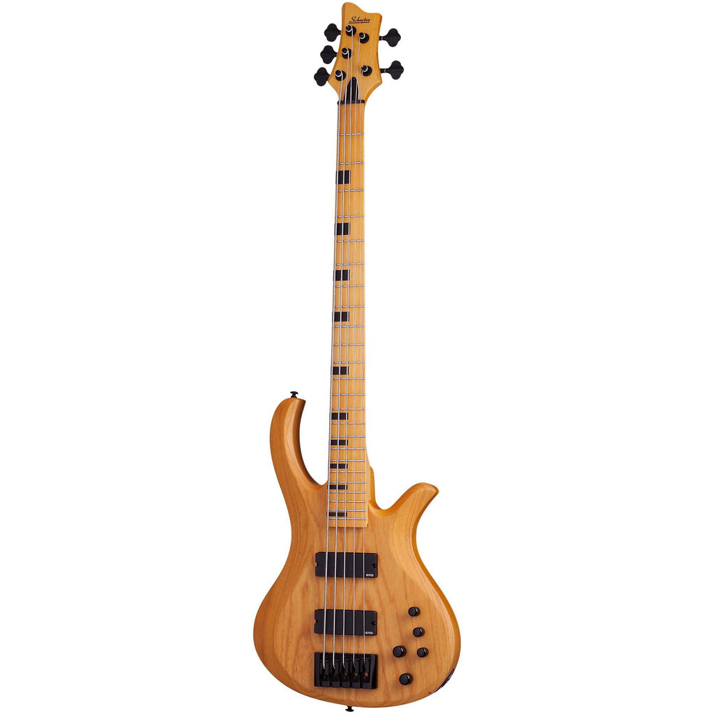 Schecter Guitar Research Riot-5 Session 5-String Electric Bass Guitar Satin Aged Natural