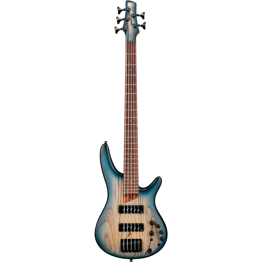 Ibanez SR605E 5-String Electric Bass Guitar Cosmic Blue Starburst Flat