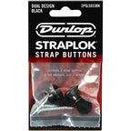 Dunlop STRAPLOK DUAL DESIGN STRAP BUTTON SET - NICKEL - 2/SET