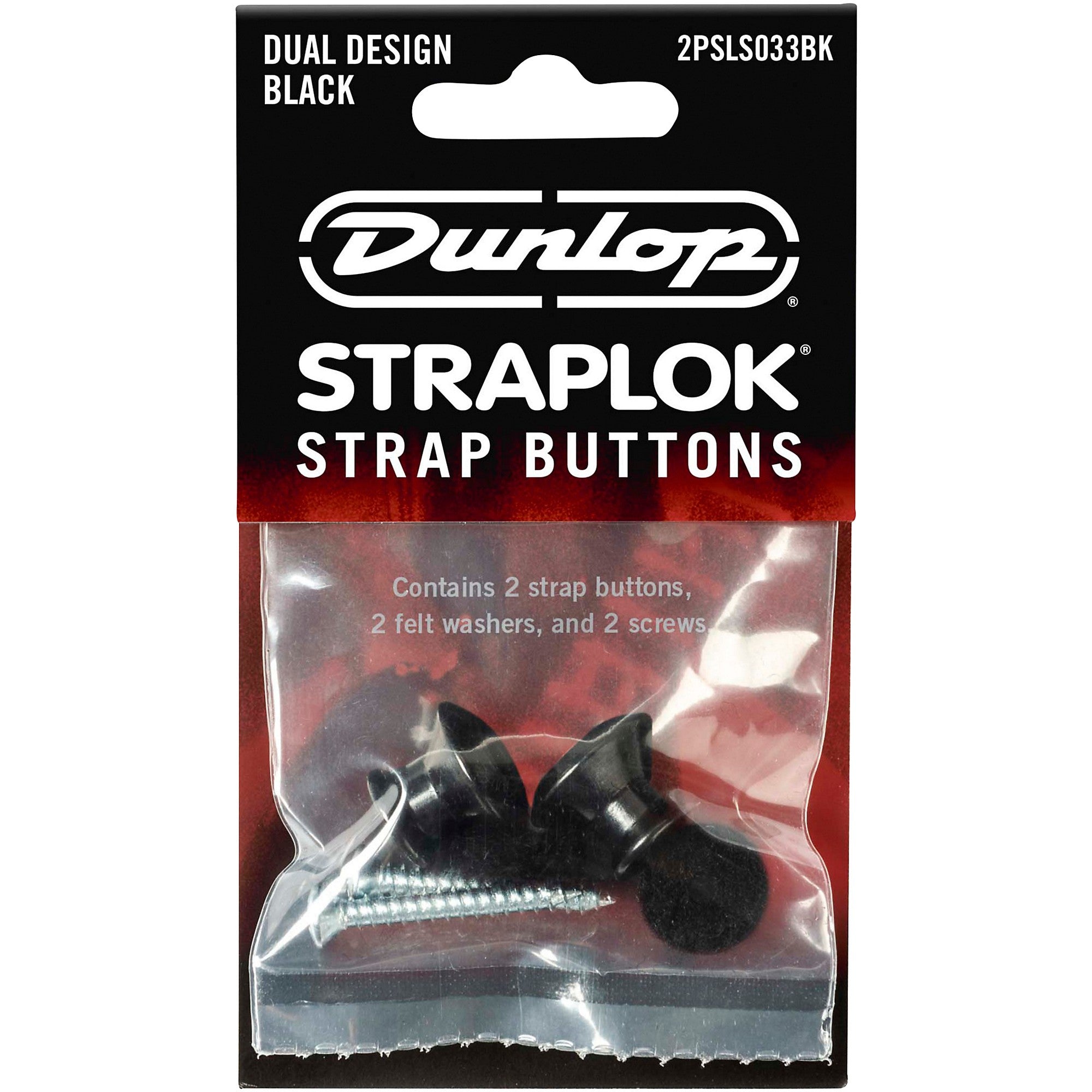 Dunlop STRAPLOK DUAL DESIGN STRAP BUTTON SET - NICKEL - 2/SET