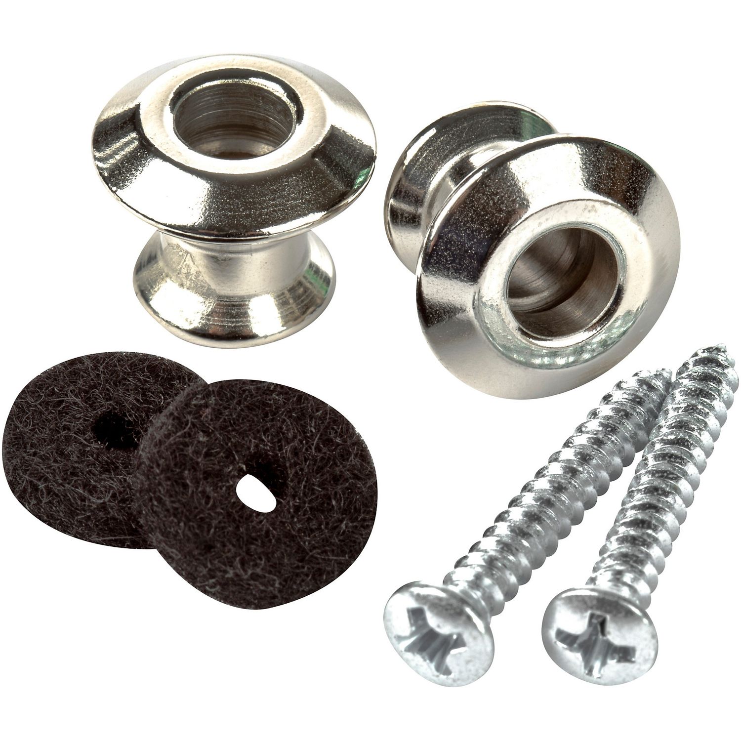 Dunlop STRAPLOK DUAL DESIGN STRAP BUTTON SET - NICKEL - 2/SET