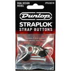 Dunlop STRAPLOK DUAL DESIGN STRAP BUTTON SET - NICKEL - 2/SET