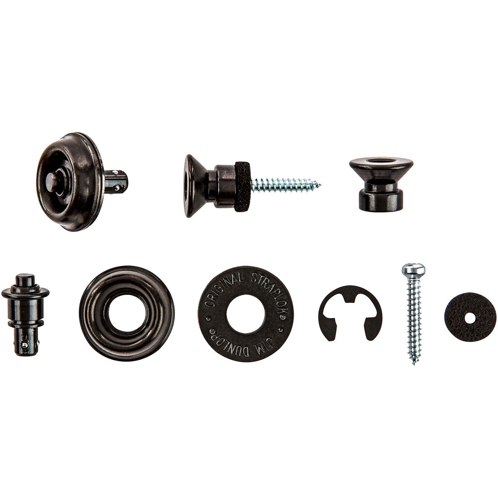 Dunlop Straplok Traditional Strap Retainer System Black