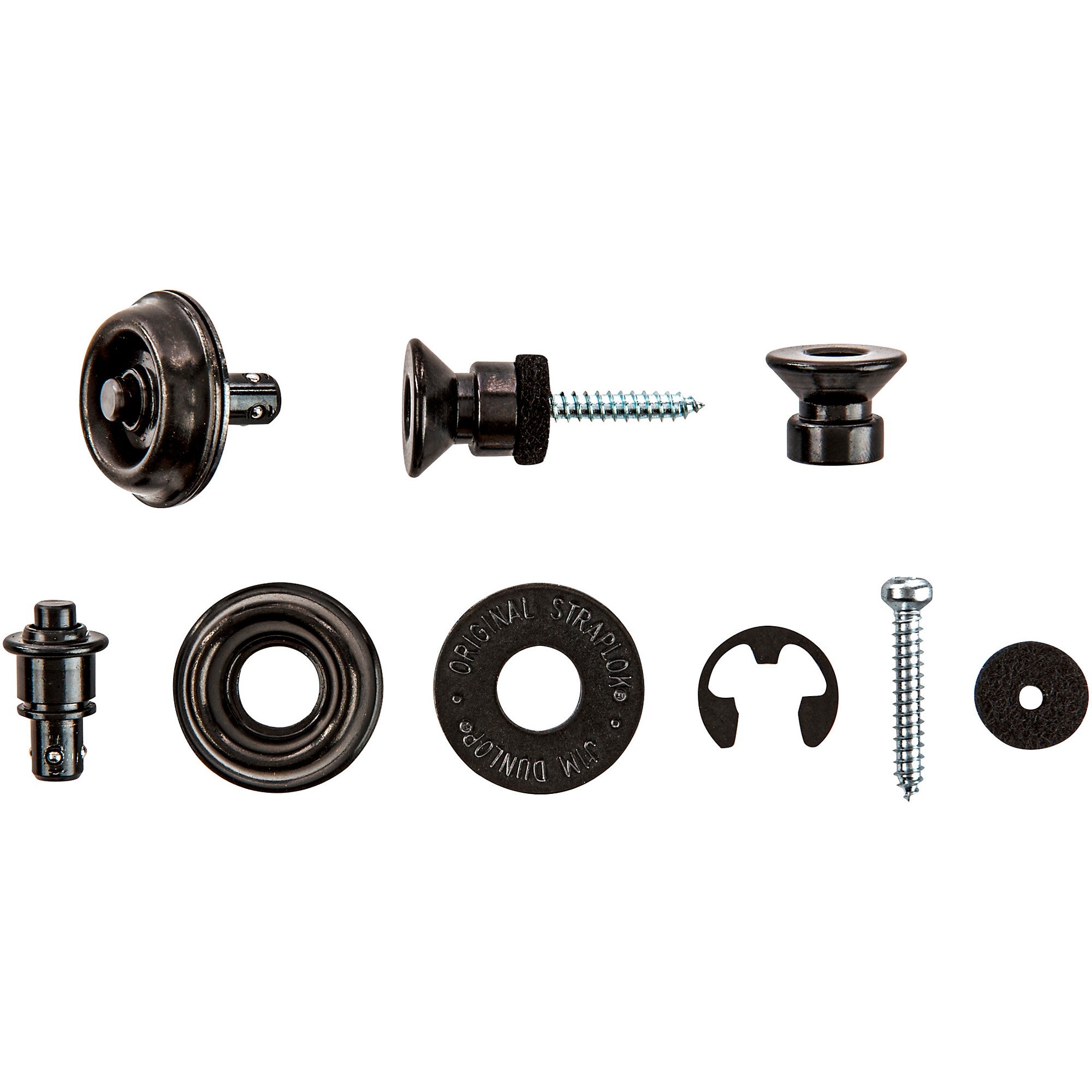 Dunlop Straplok Traditional Strap Retainer System Black